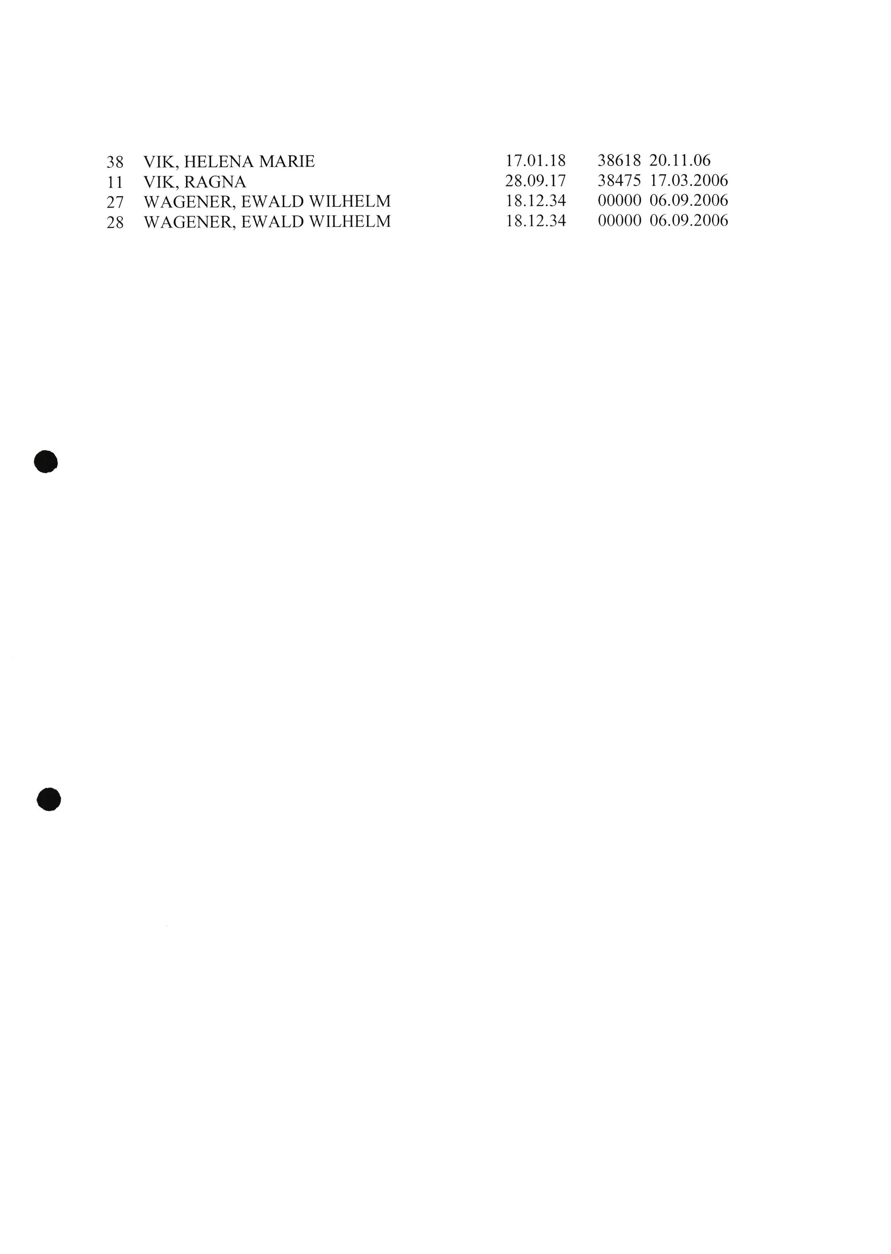 Lensmannen i Øygarden, AV/SAB-A-100155/0006/L0006/0001: Dødsfallprotokoll m.m. / Dødsfallsprotokoll, 2005-2007, p. 4