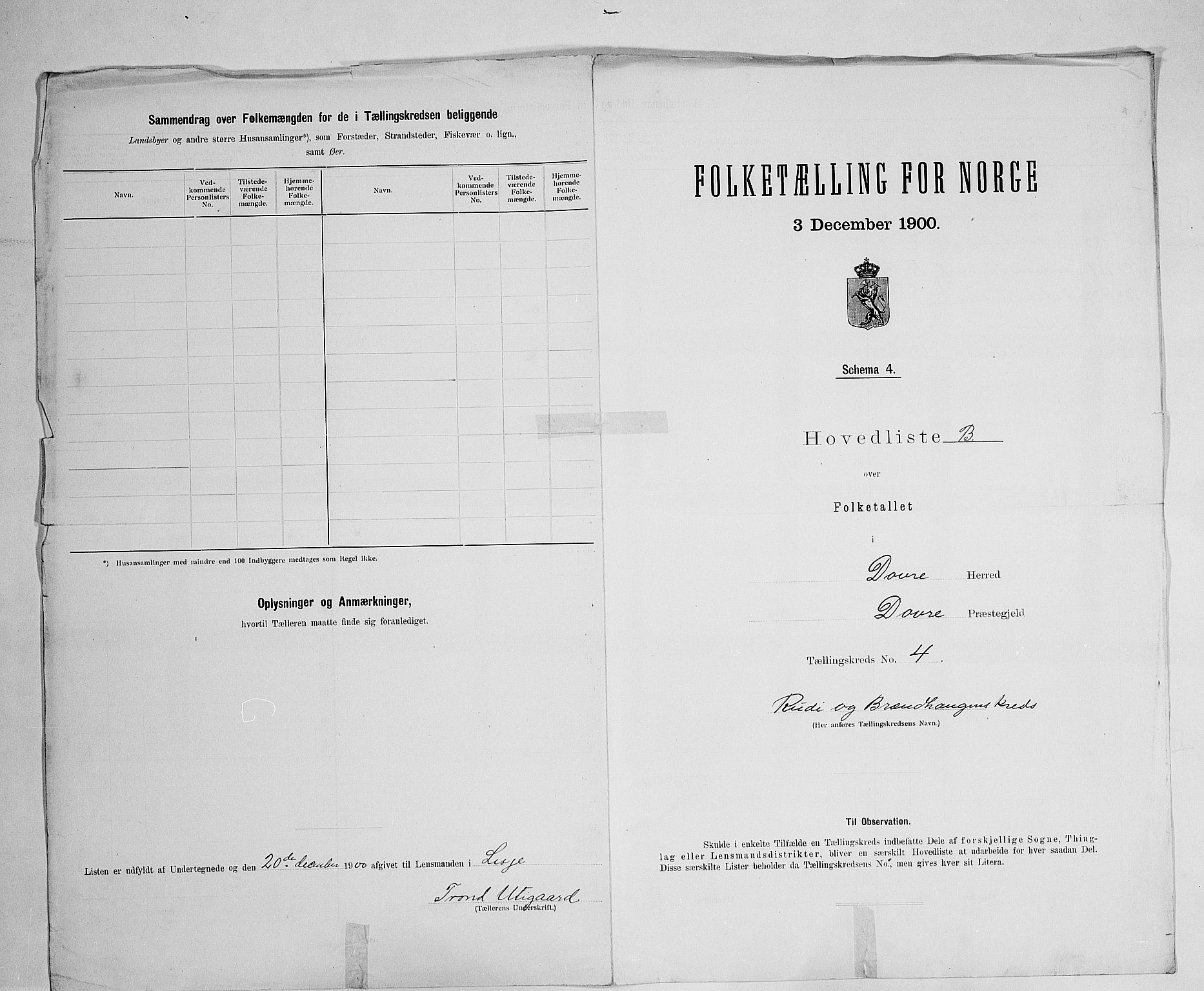 SAH, 1900 census for Dovre, 1900, p. 17