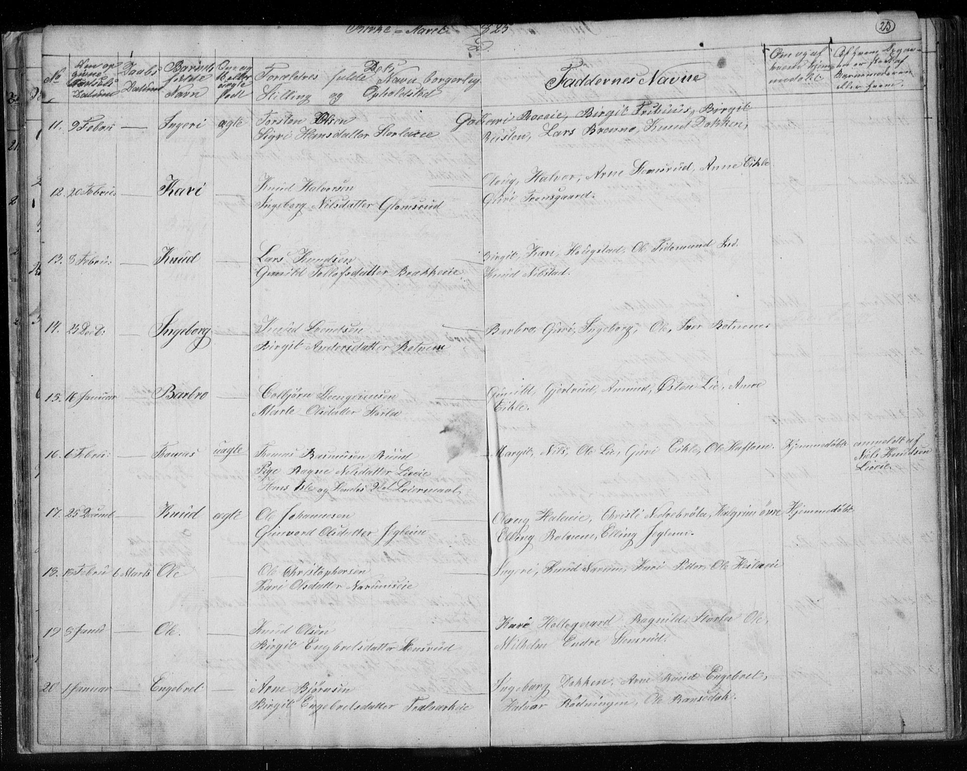 Gol kirkebøker, AV/SAKO-A-226/F/Fa/L0001: Parish register (official) no. I 1, 1821-1837, p. 23