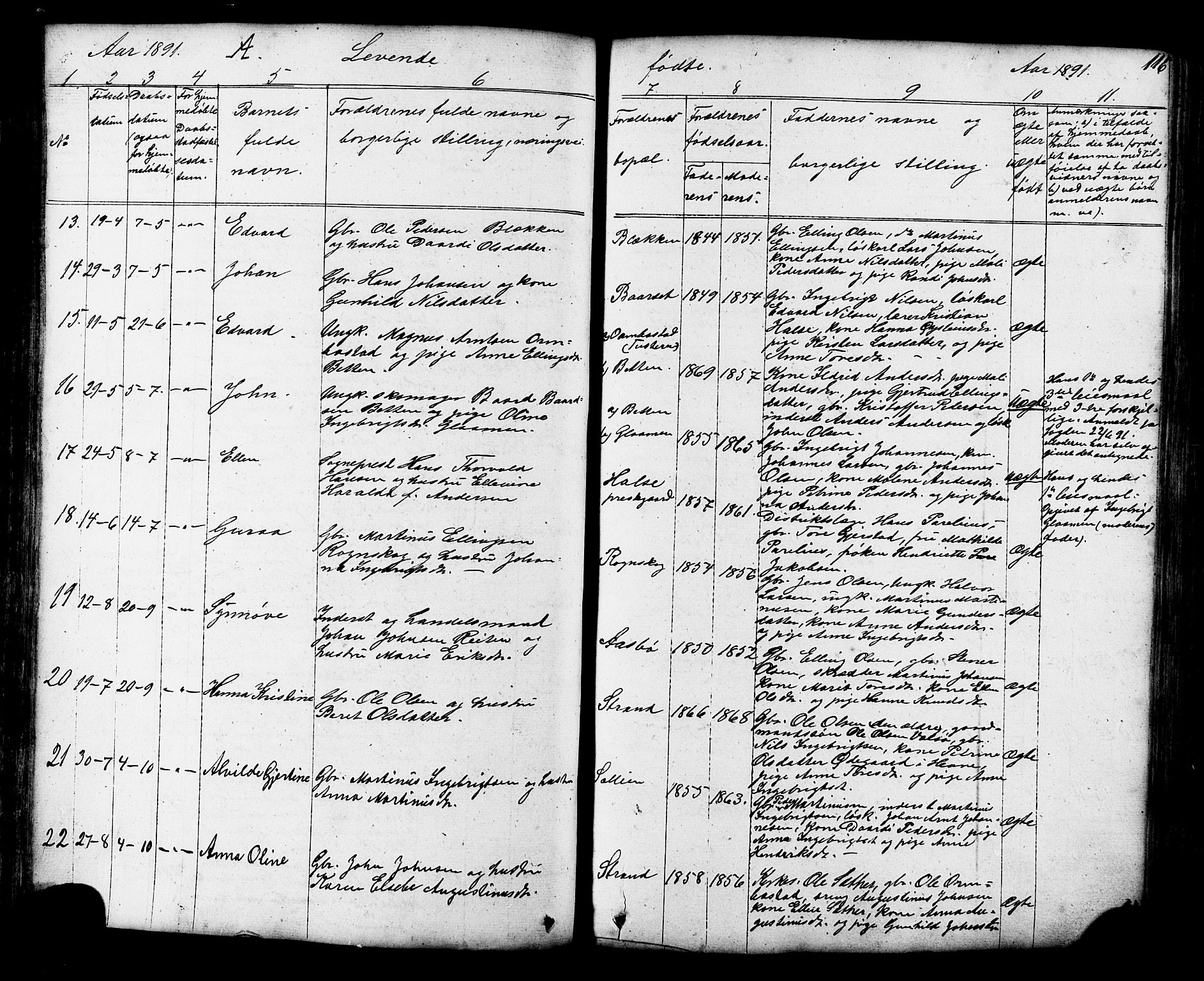 Ministerialprotokoller, klokkerbøker og fødselsregistre - Møre og Romsdal, AV/SAT-A-1454/576/L0890: Parish register (copy) no. 576C01, 1837-1908, p. 116