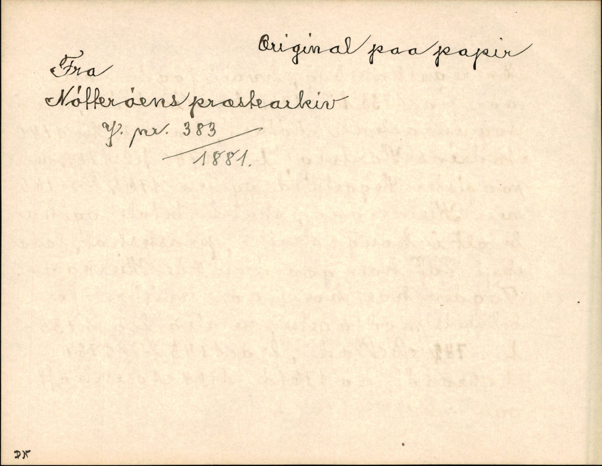 Riksarkivets diplomsamling, AV/RA-EA-5965/F35/F35k/L0002: Regestsedler: Prestearkiver fra Hedmark, Oppland, Buskerud og Vestfold, p. 476