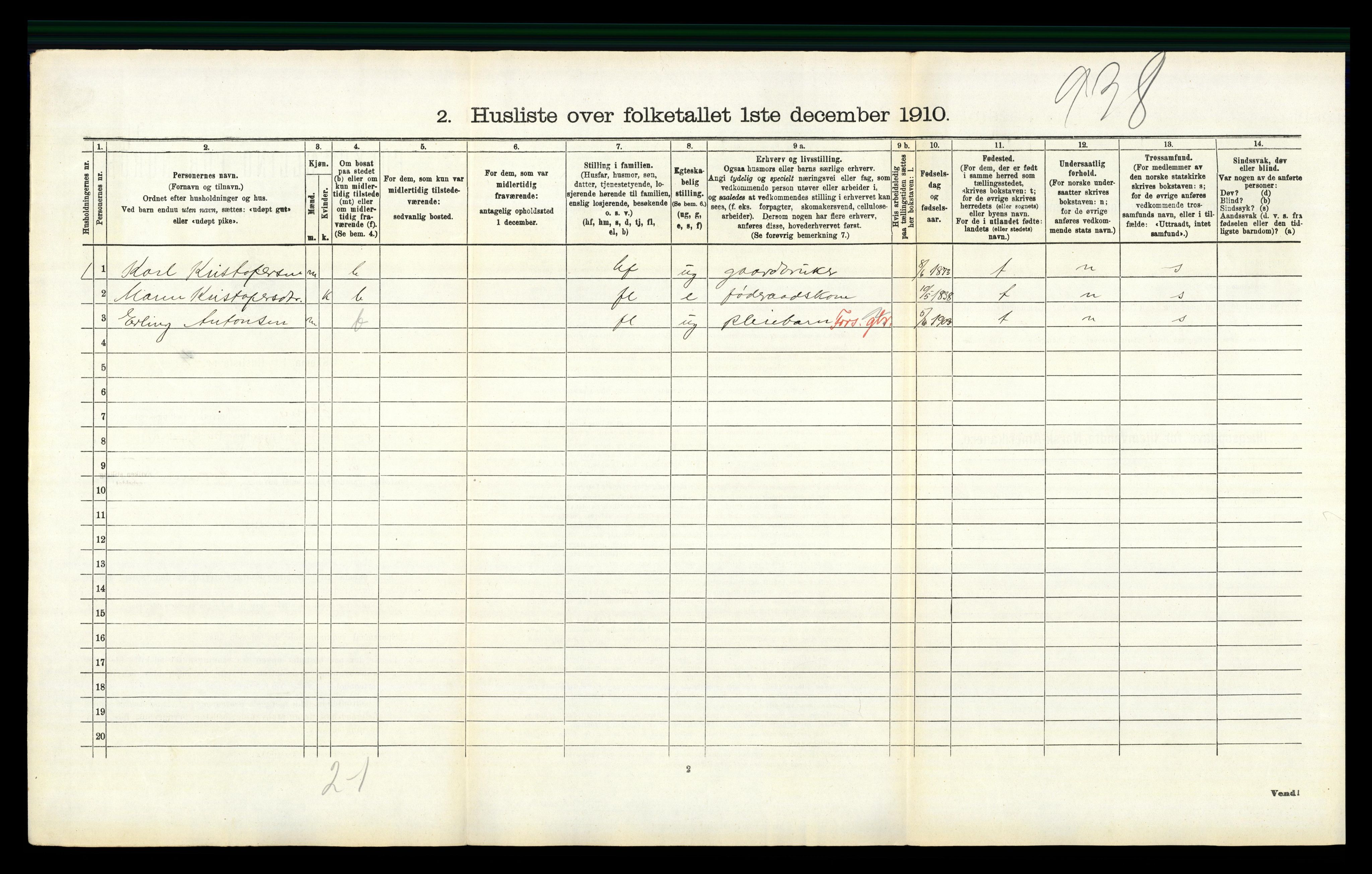 RA, 1910 census for Gjerdrum, 1910, p. 372