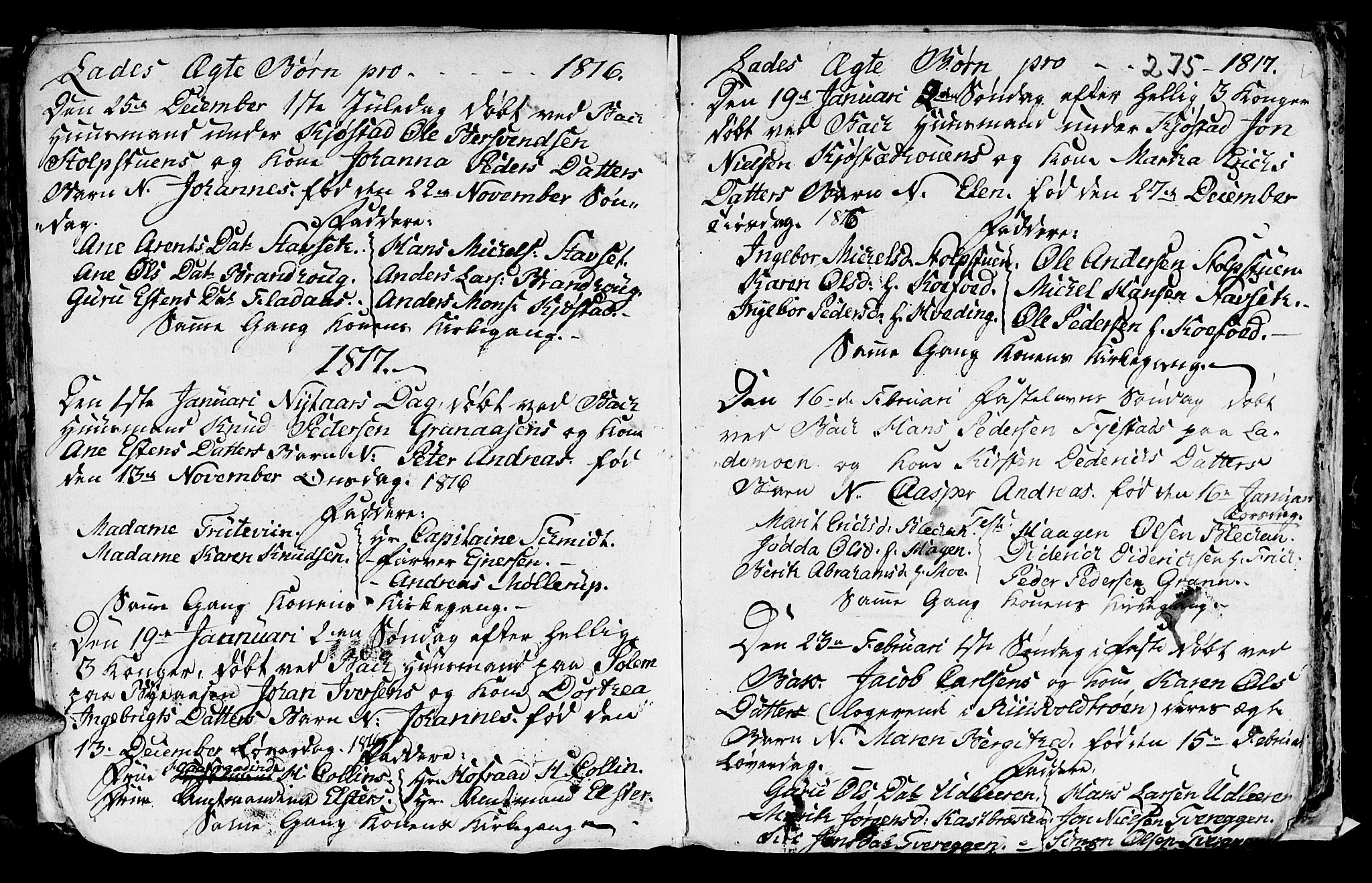 Ministerialprotokoller, klokkerbøker og fødselsregistre - Sør-Trøndelag, SAT/A-1456/606/L0305: Parish register (copy) no. 606C01, 1757-1819, p. 275