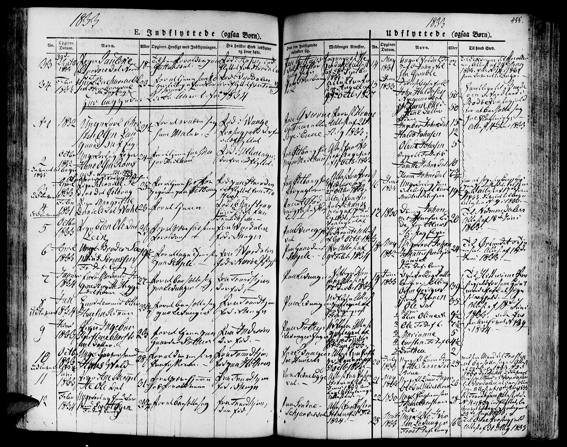 Ministerialprotokoller, klokkerbøker og fødselsregistre - Nord-Trøndelag, SAT/A-1458/717/L0152: Parish register (official) no. 717A05 /1, 1825-1836, p. 455