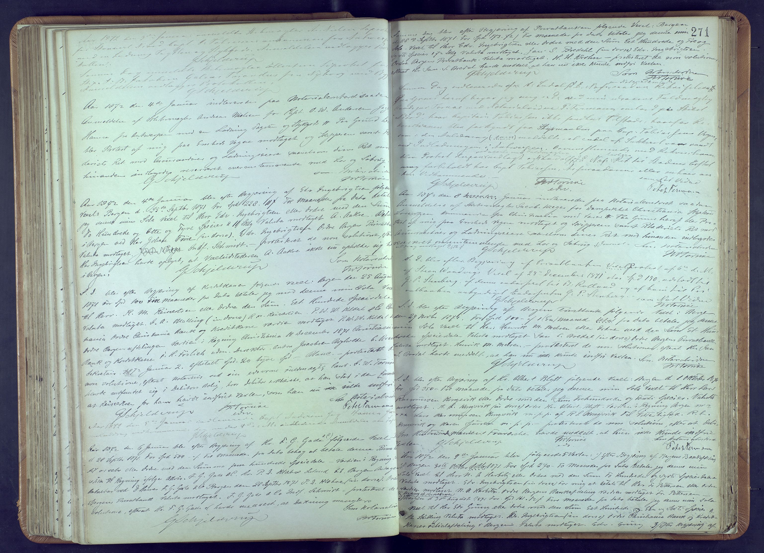 Byfogd og Byskriver i Bergen, AV/SAB-A-3401/10/10A/L0016: Notarialprotokoller, 1869-1874, p. 270-271