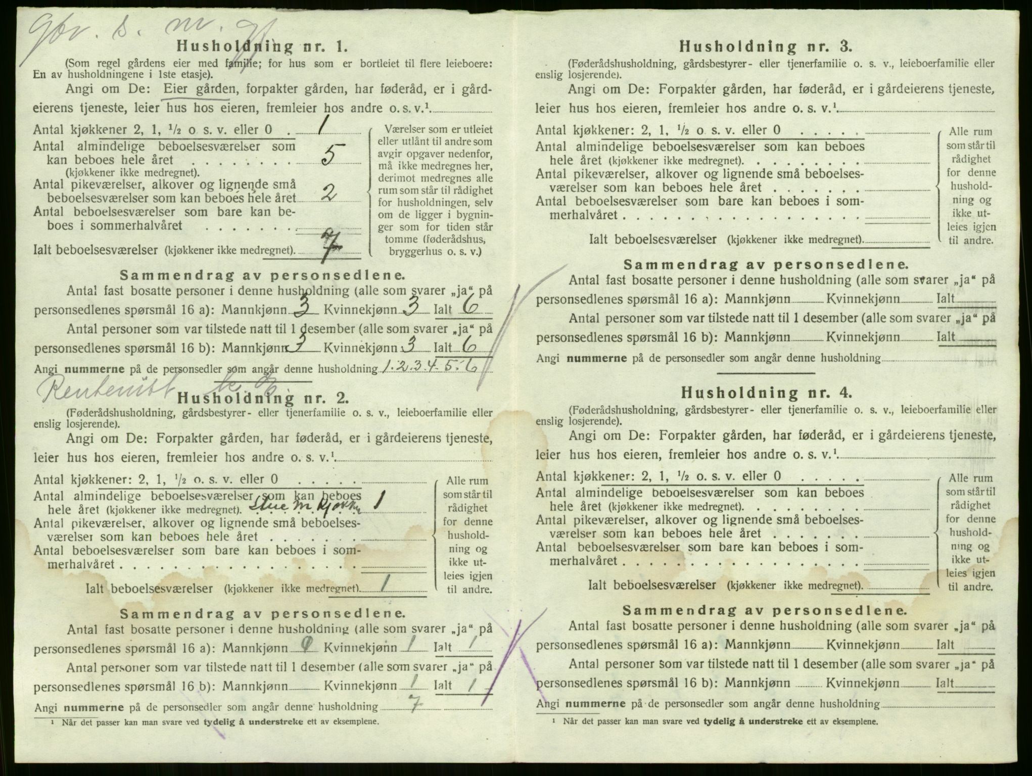 SAKO, 1920 census for Sande, 1920, p. 498