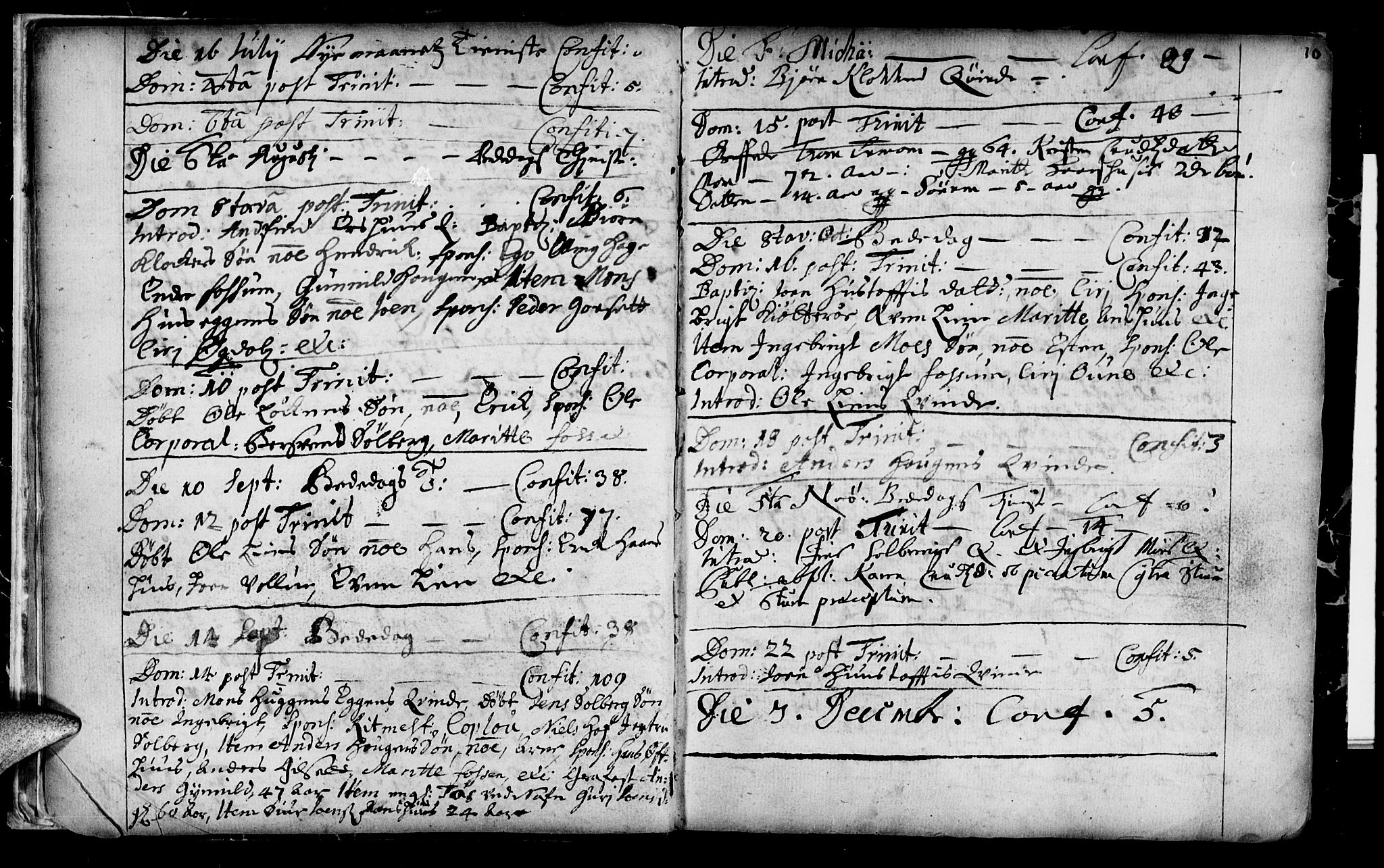 Ministerialprotokoller, klokkerbøker og fødselsregistre - Sør-Trøndelag, SAT/A-1456/689/L1036: Parish register (official) no. 689A01, 1696-1746, p. 10