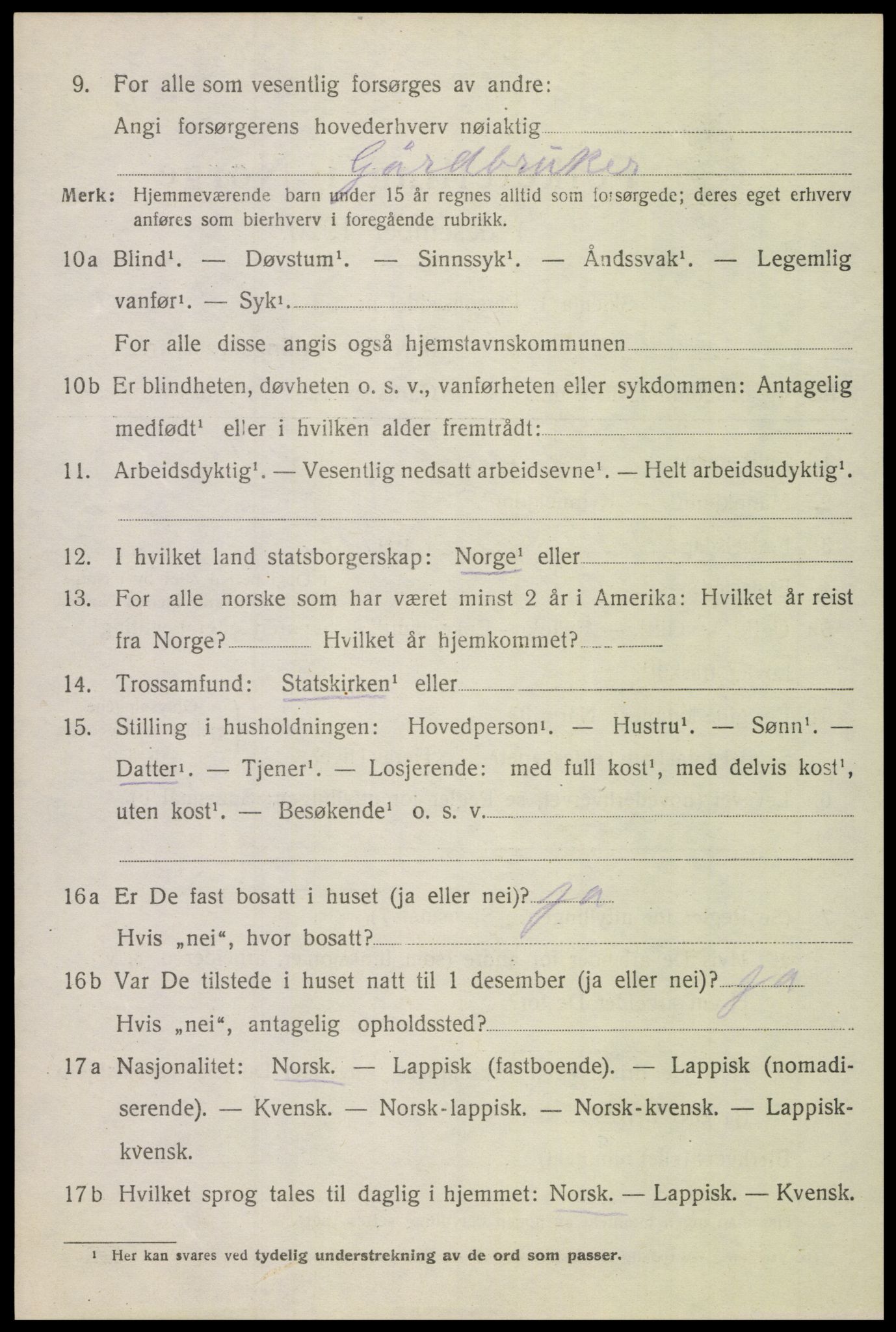 SAT, 1920 census for Bodin, 1920, p. 3281