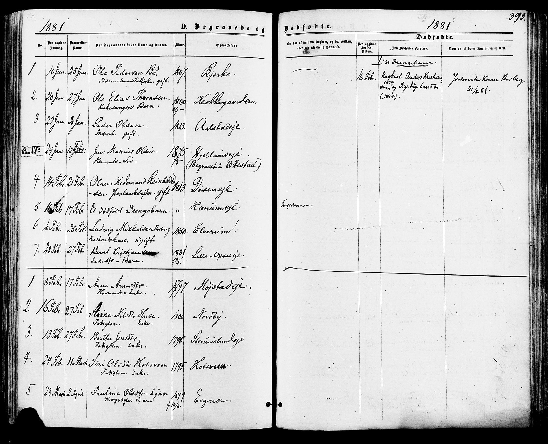 Vang prestekontor, Hedmark, SAH/PREST-008/H/Ha/Haa/L0015: Parish register (official) no. 15, 1871-1885, p. 393