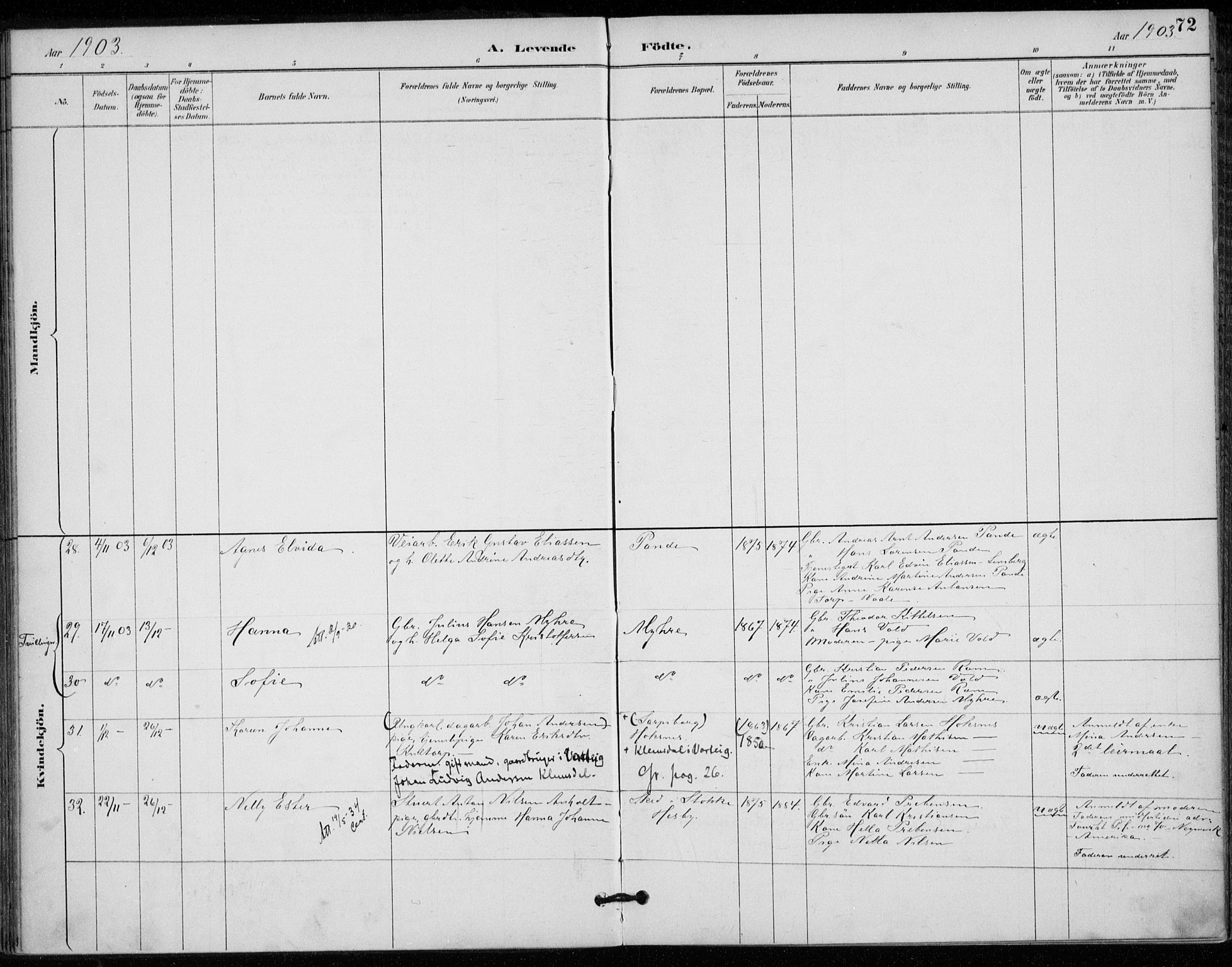 Sem kirkebøker, AV/SAKO-A-5/F/Fa/L0011: Parish register (official) no. I 11, 1888-1904, p. 72