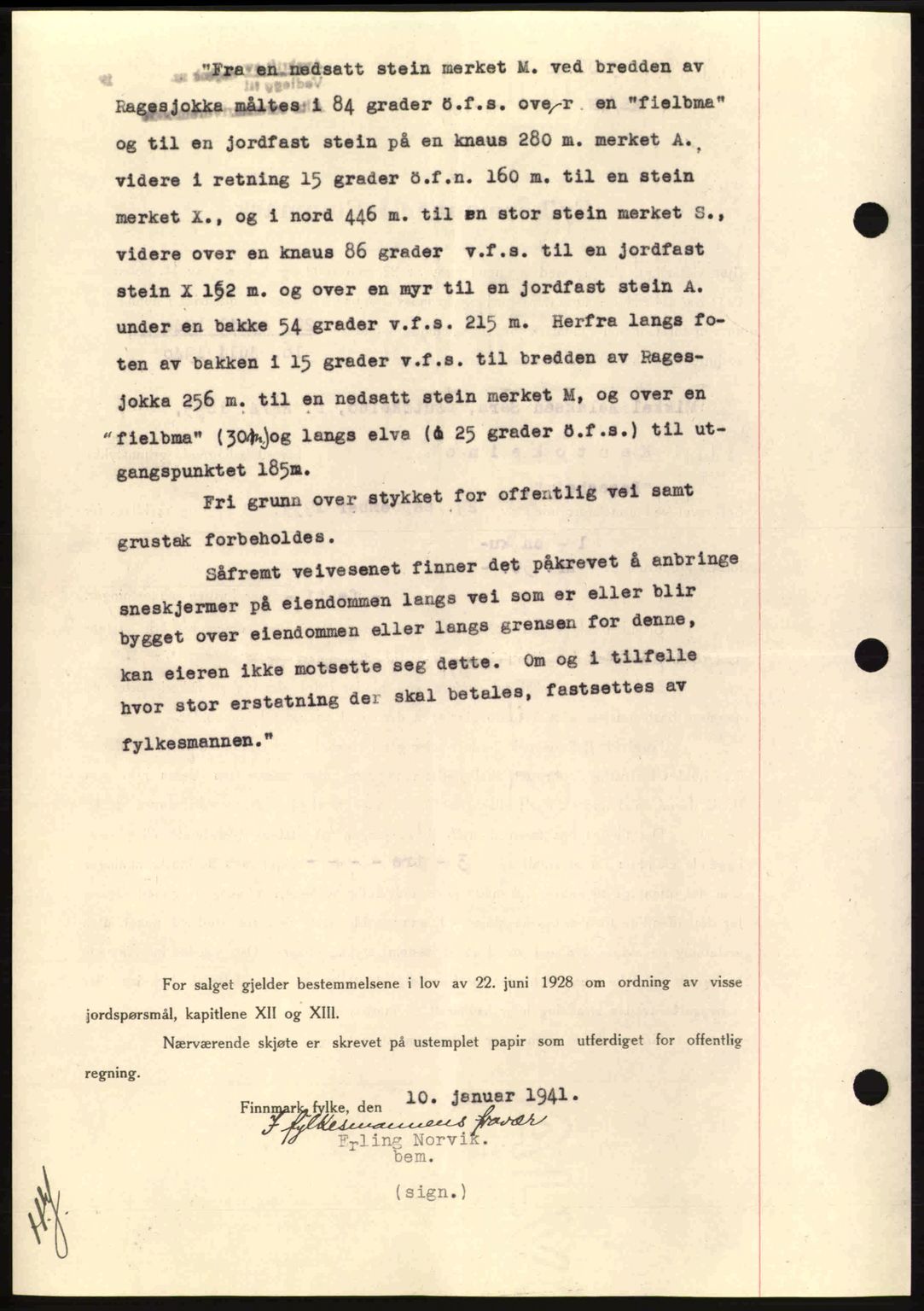 Alta fogderi/sorenskriveri, SATØ/SATØ-5/1/K/Kd/L0033pantebok: Mortgage book no. 33, 1940-1943, Diary no: : 28/1941