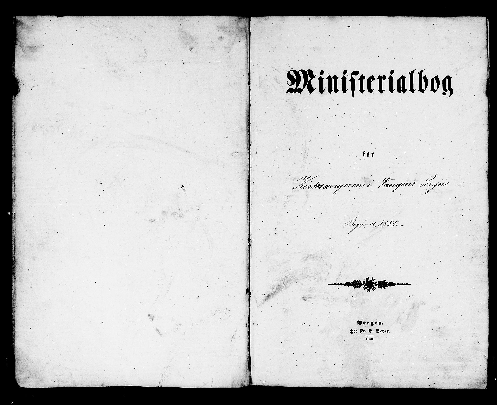 Voss sokneprestembete, AV/SAB-A-79001/H/Hab: Parish register (copy) no. B 1, 1855-1869