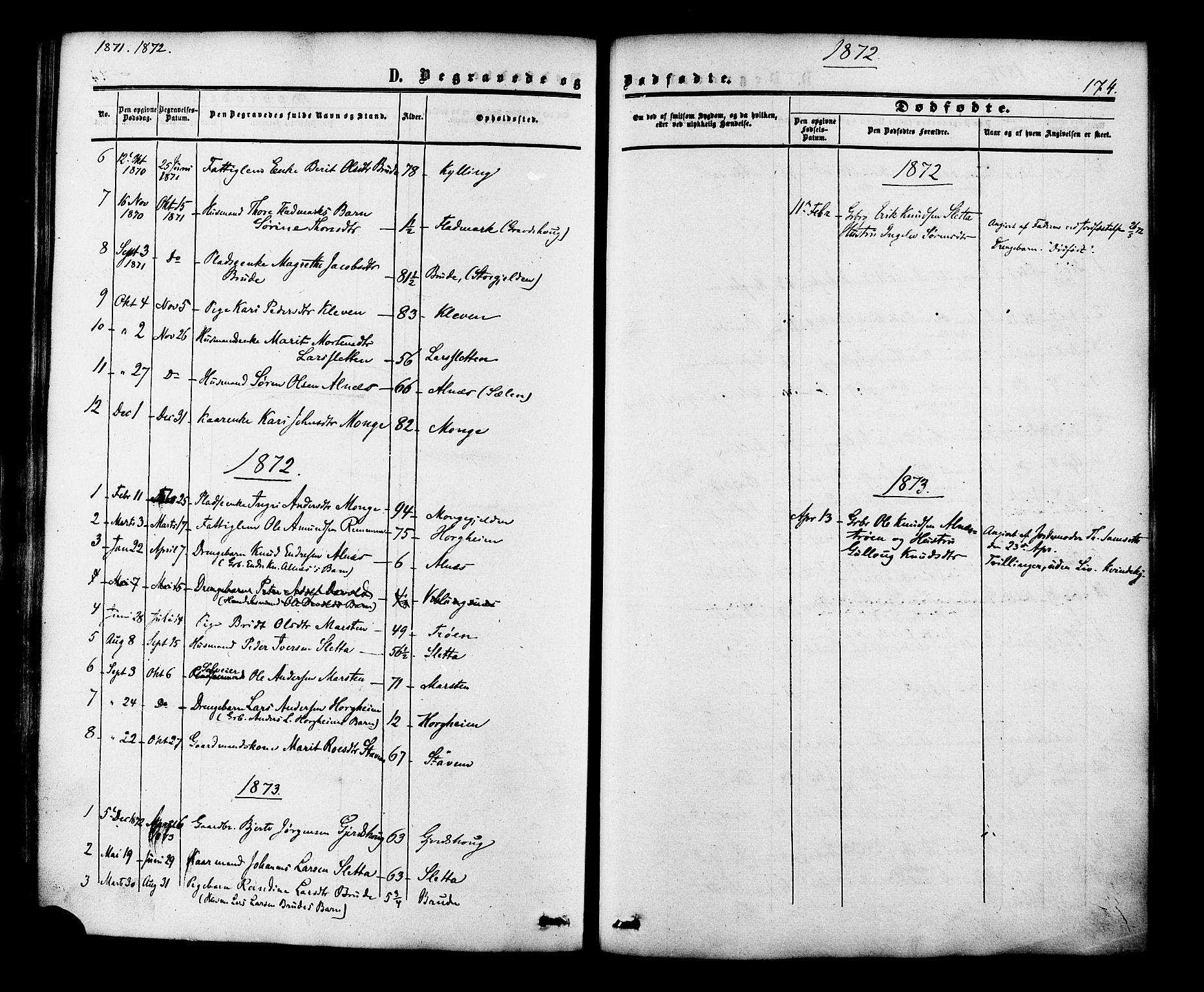 Ministerialprotokoller, klokkerbøker og fødselsregistre - Møre og Romsdal, SAT/A-1454/546/L0594: Parish register (official) no. 546A02, 1854-1882, p. 174