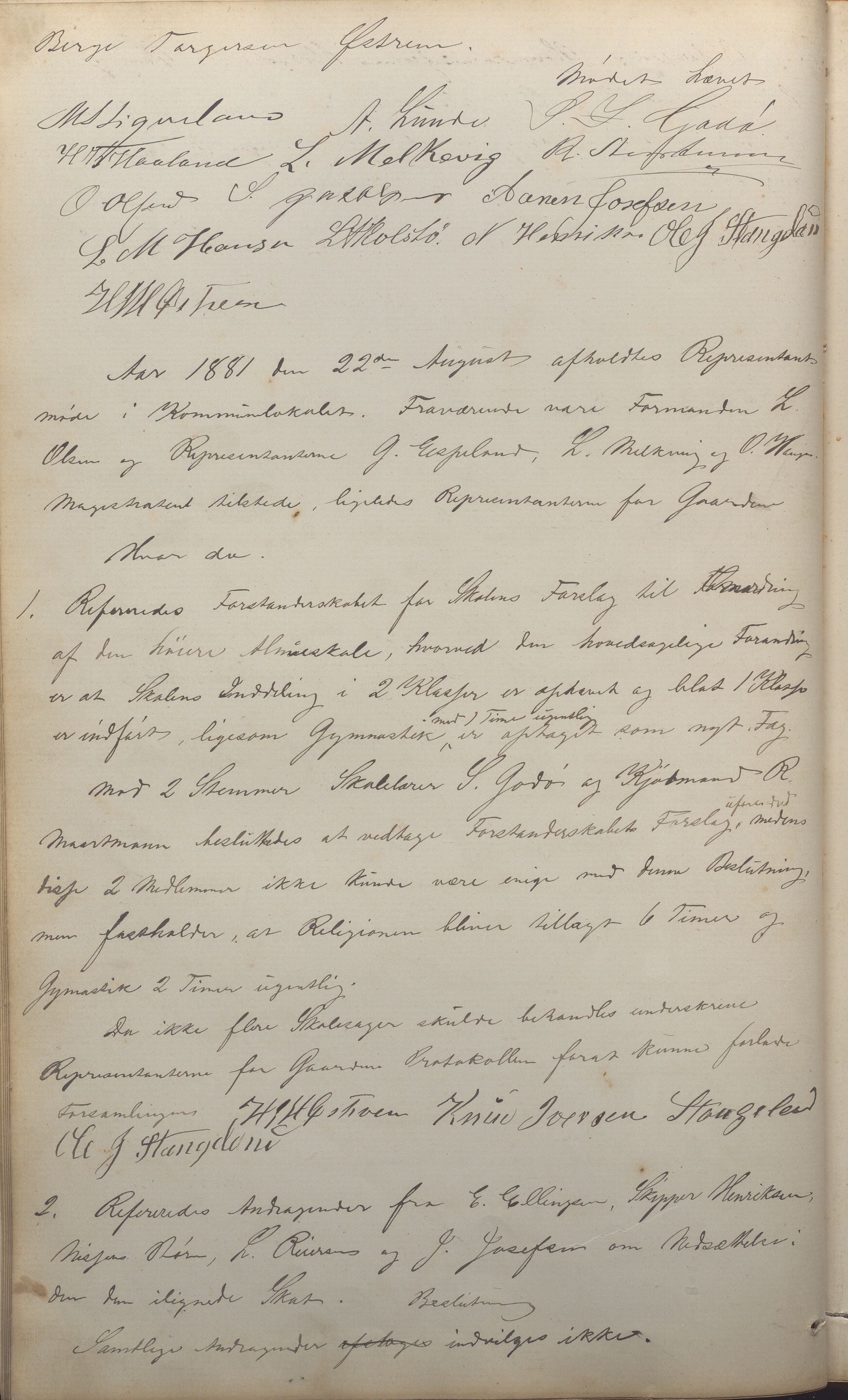 Kopervik Kommune - Formannskapet og Bystyret, IKAR/K-102468/A/Aa/L0002: Møtebok, 1874-1894, p. 63b