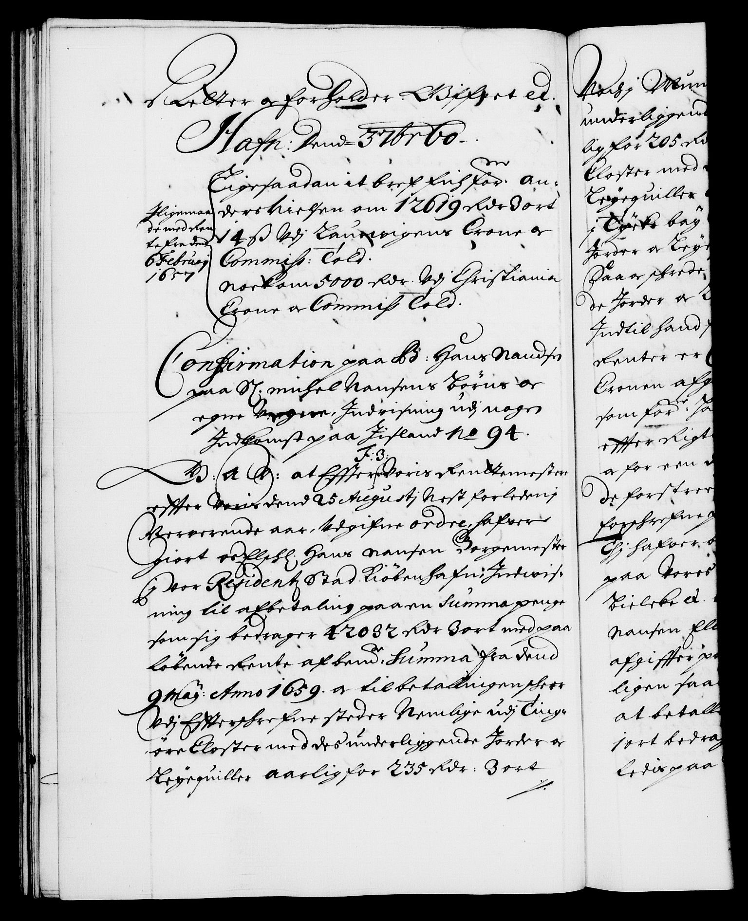 Danske Kanselli 1572-1799, AV/RA-EA-3023/F/Fc/Fca/Fcaa/L0009: Norske registre (mikrofilm), 1657-1660, p. 213b