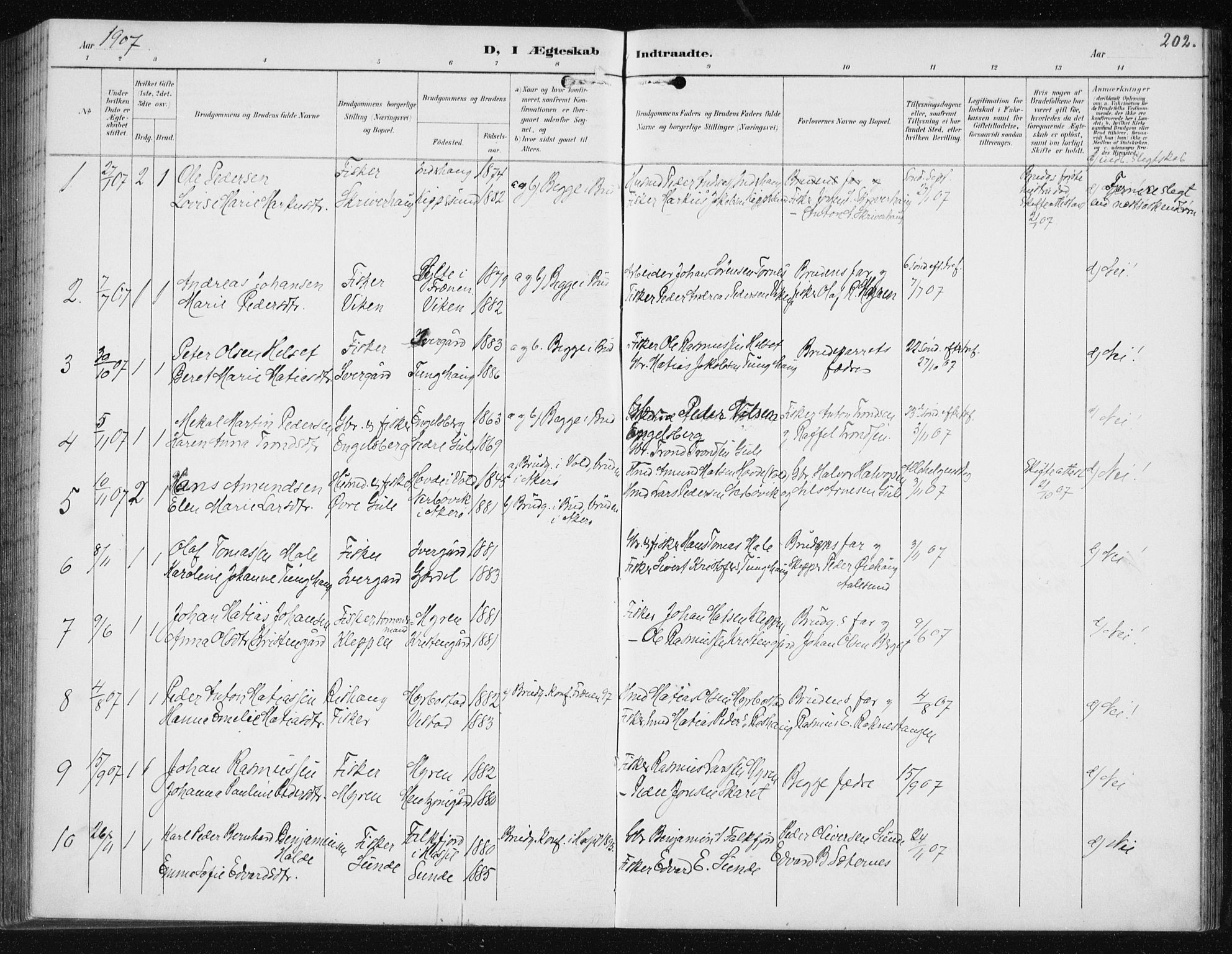 Ministerialprotokoller, klokkerbøker og fødselsregistre - Møre og Romsdal, AV/SAT-A-1454/566/L0773: Parish register (copy) no. 566C02, 1892-1909, p. 202