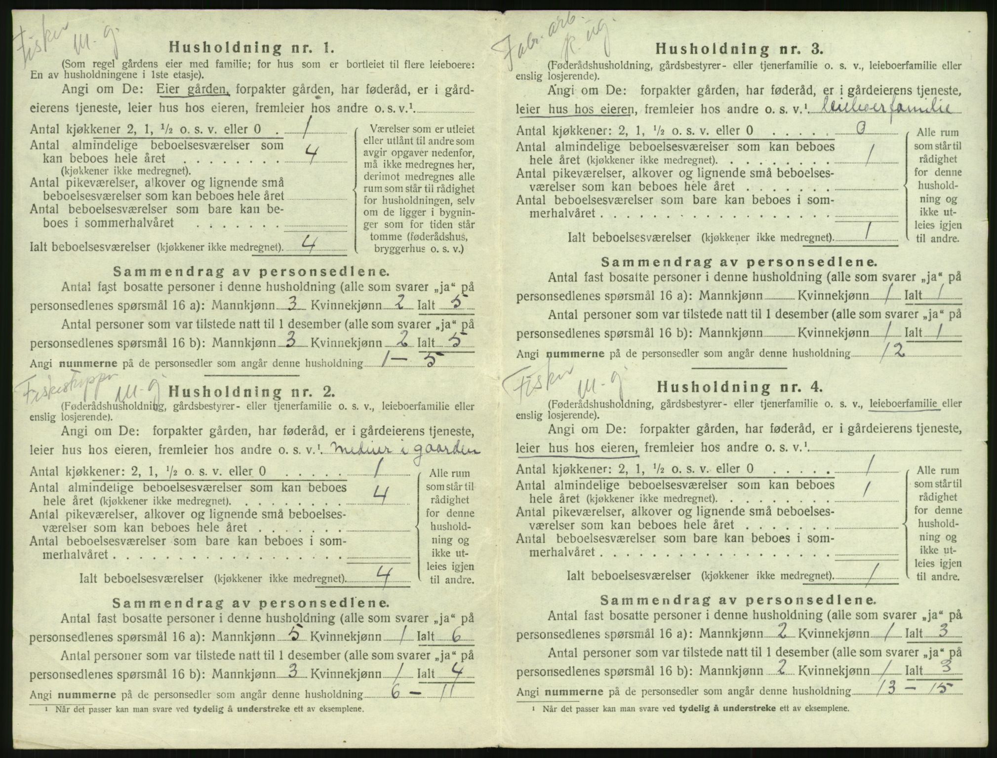 SAT, 1920 census for Borgund, 1920, p. 1809