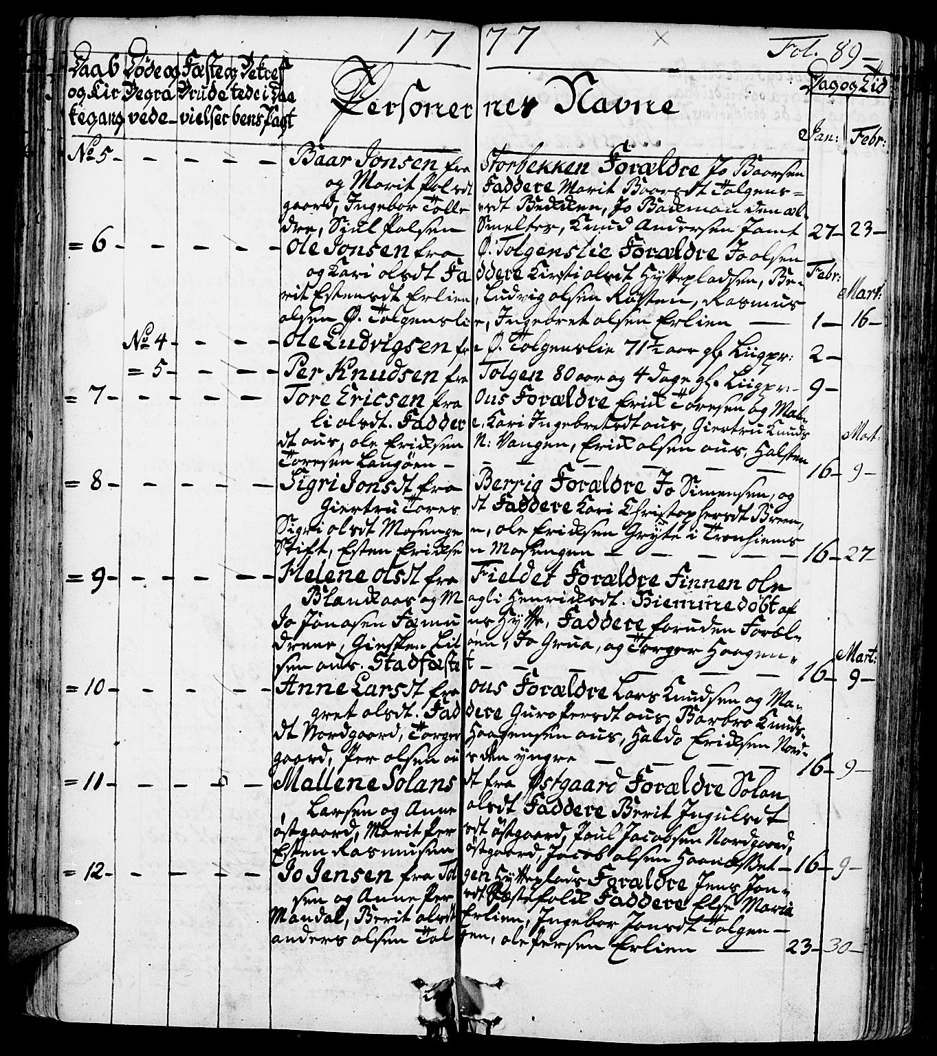 Tolga prestekontor, SAH/PREST-062/K/L0002: Parish register (official) no. 2, 1768-1786, p. 89
