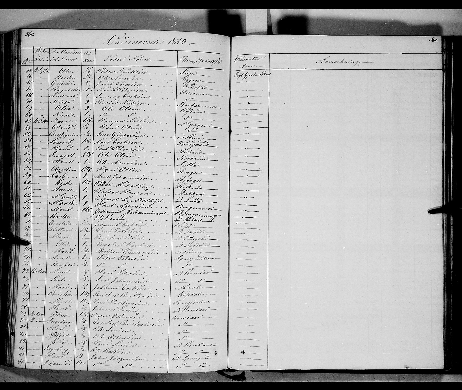 Ringebu prestekontor, AV/SAH-PREST-082/H/Ha/Haa/L0005: Parish register (official) no. 5, 1839-1848, p. 560-561