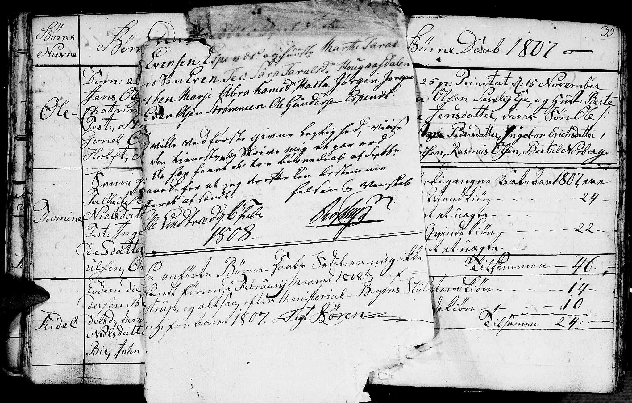 Fjære sokneprestkontor, AV/SAK-1111-0011/F/Fb/L0006: Parish register (copy) no. B 6, 1803-1817, p. 35