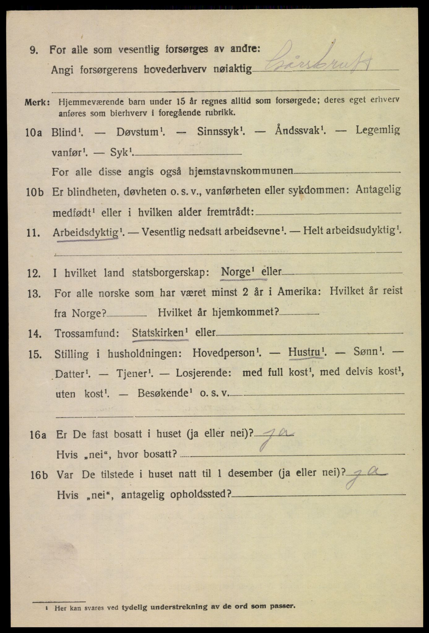 SAK, 1920 census for Øvre Sirdal, 1920, p. 712