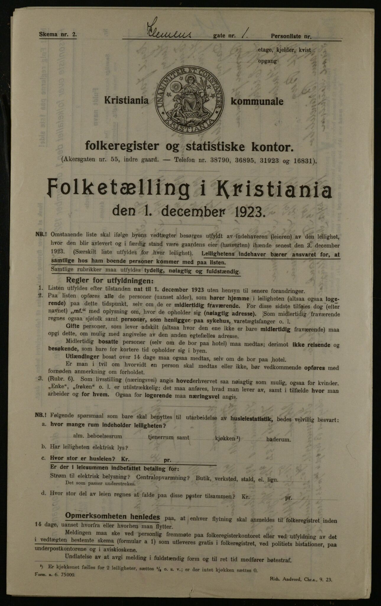 OBA, Municipal Census 1923 for Kristiania, 1923, p. 14471