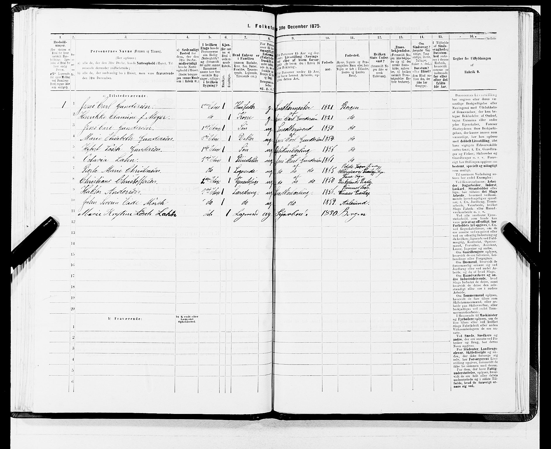 SAB, 1875 census for 1301 Bergen, 1875, p. 4528