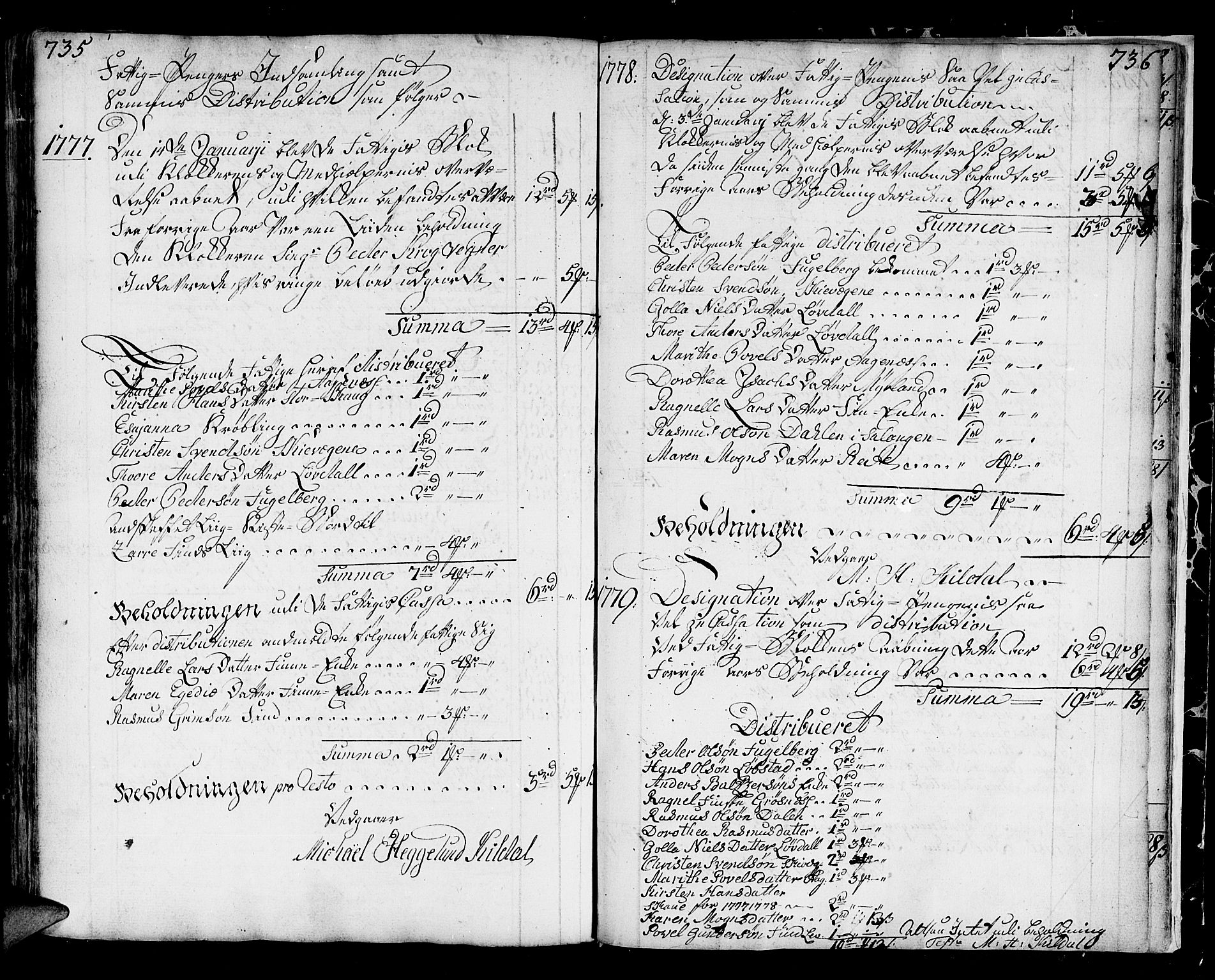 Ibestad sokneprestembete, SATØ/S-0077/H/Ha/Haa/L0003kirke: Parish register (official) no. 3, 1776-1801, p. 735-736