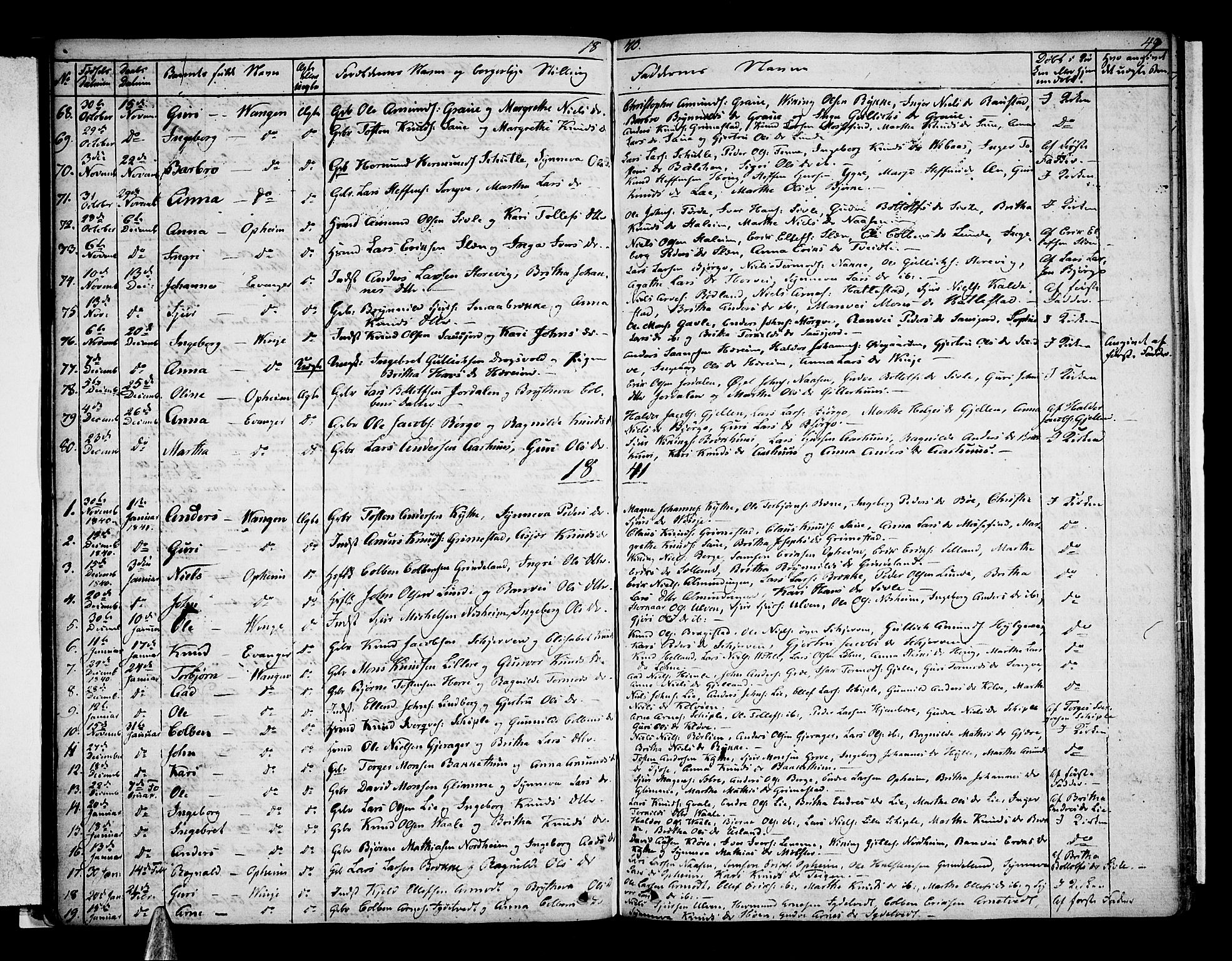 Voss sokneprestembete, AV/SAB-A-79001: Curate's parish register no. A 1, 1821-1841, p. 49