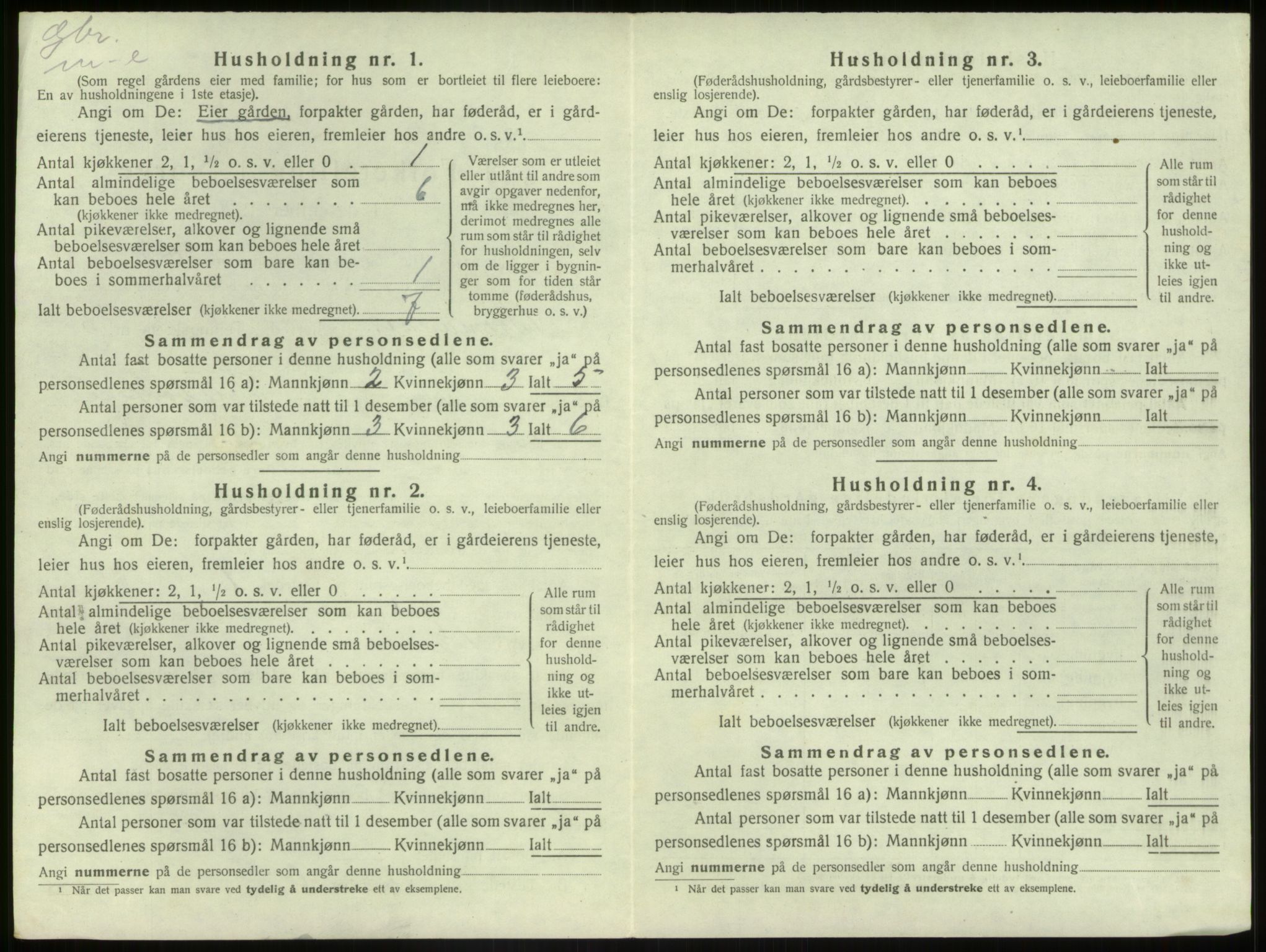 SAB, 1920 census for Bremanger, 1920, p. 506