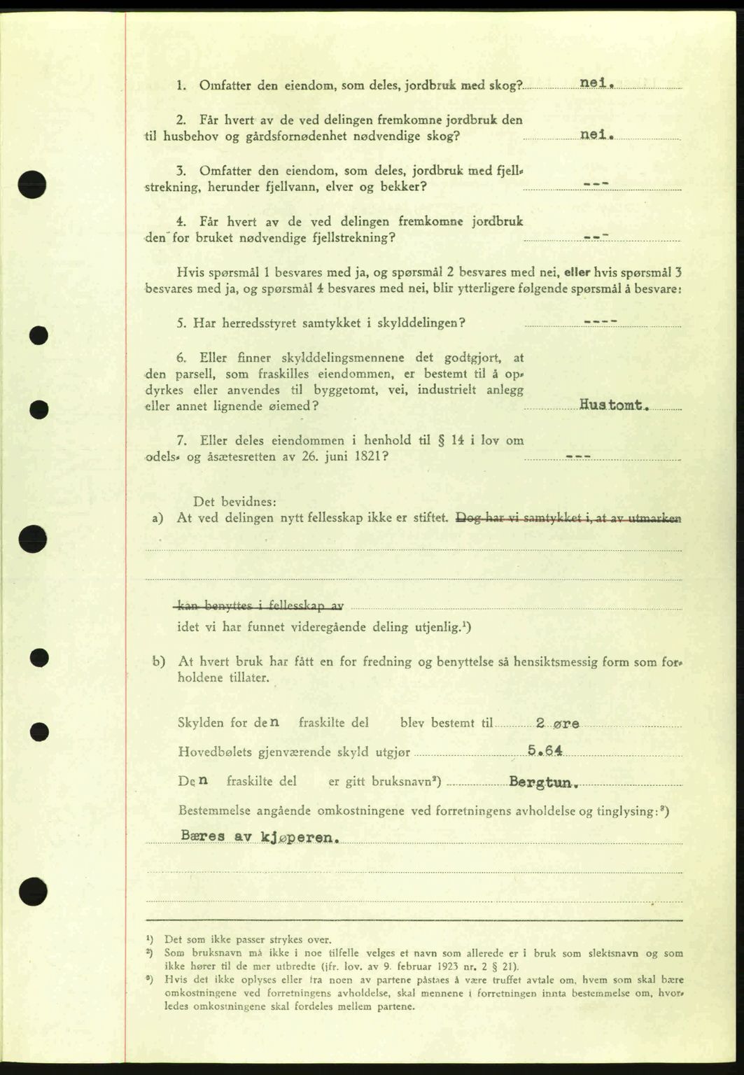 Nedenes sorenskriveri, AV/SAK-1221-0006/G/Gb/Gba/L0052: Mortgage book no. A6a, 1944-1945, Diary no: : 601/1945