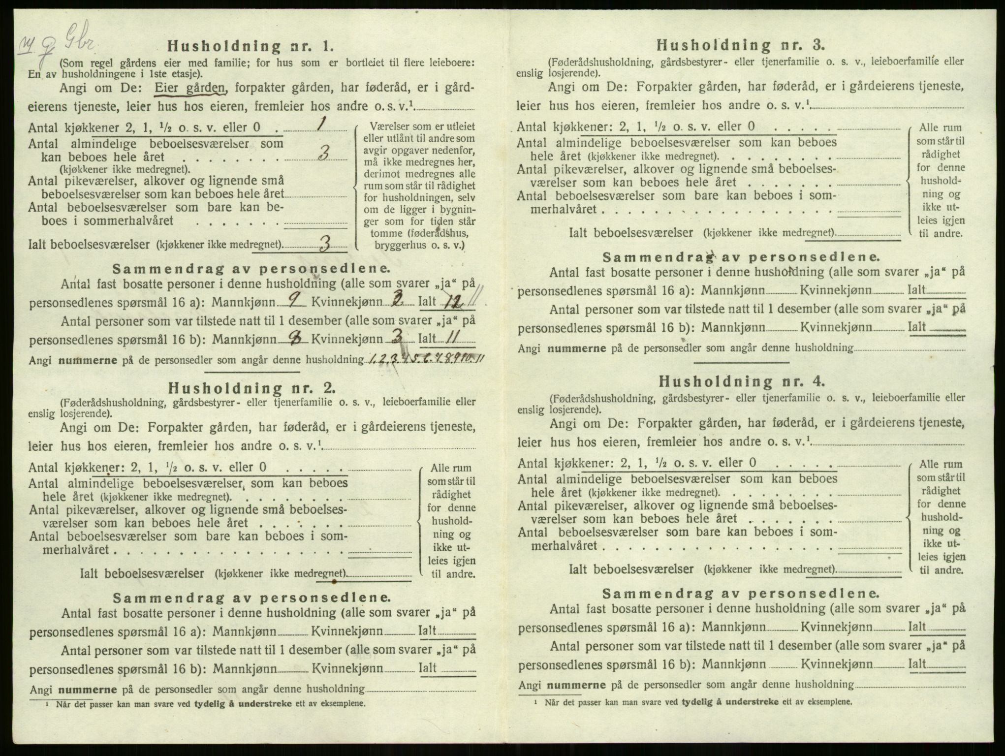 SAO, 1920 census for Feiring, 1920, p. 22