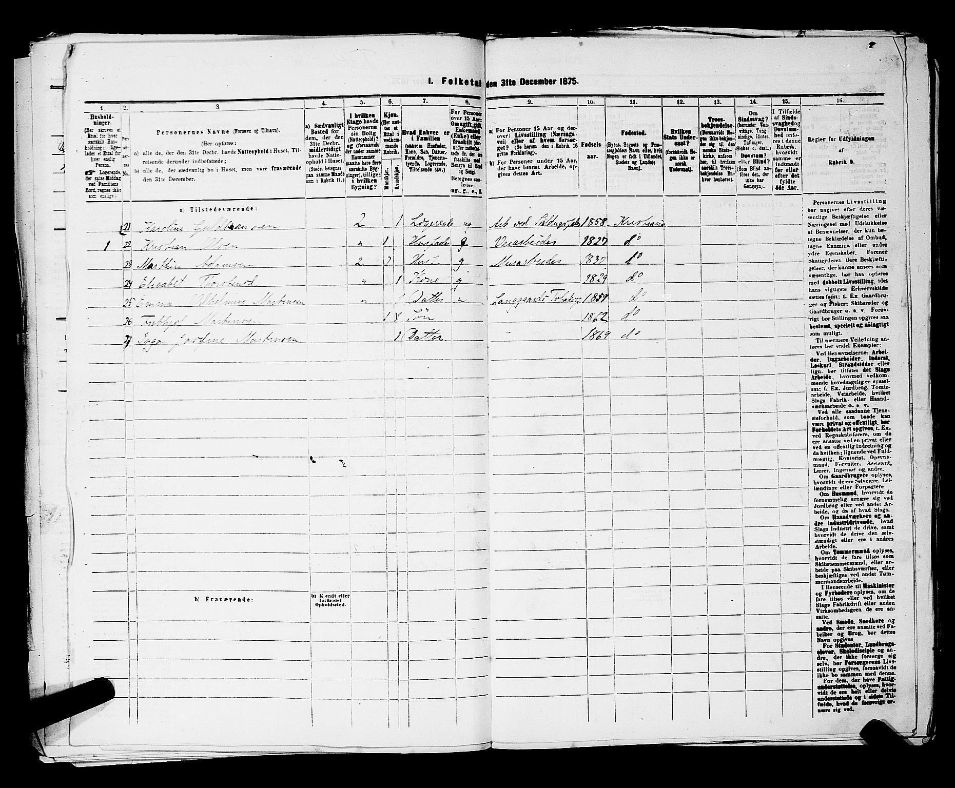 RA, 1875 census for 0301 Kristiania, 1875, p. 5706