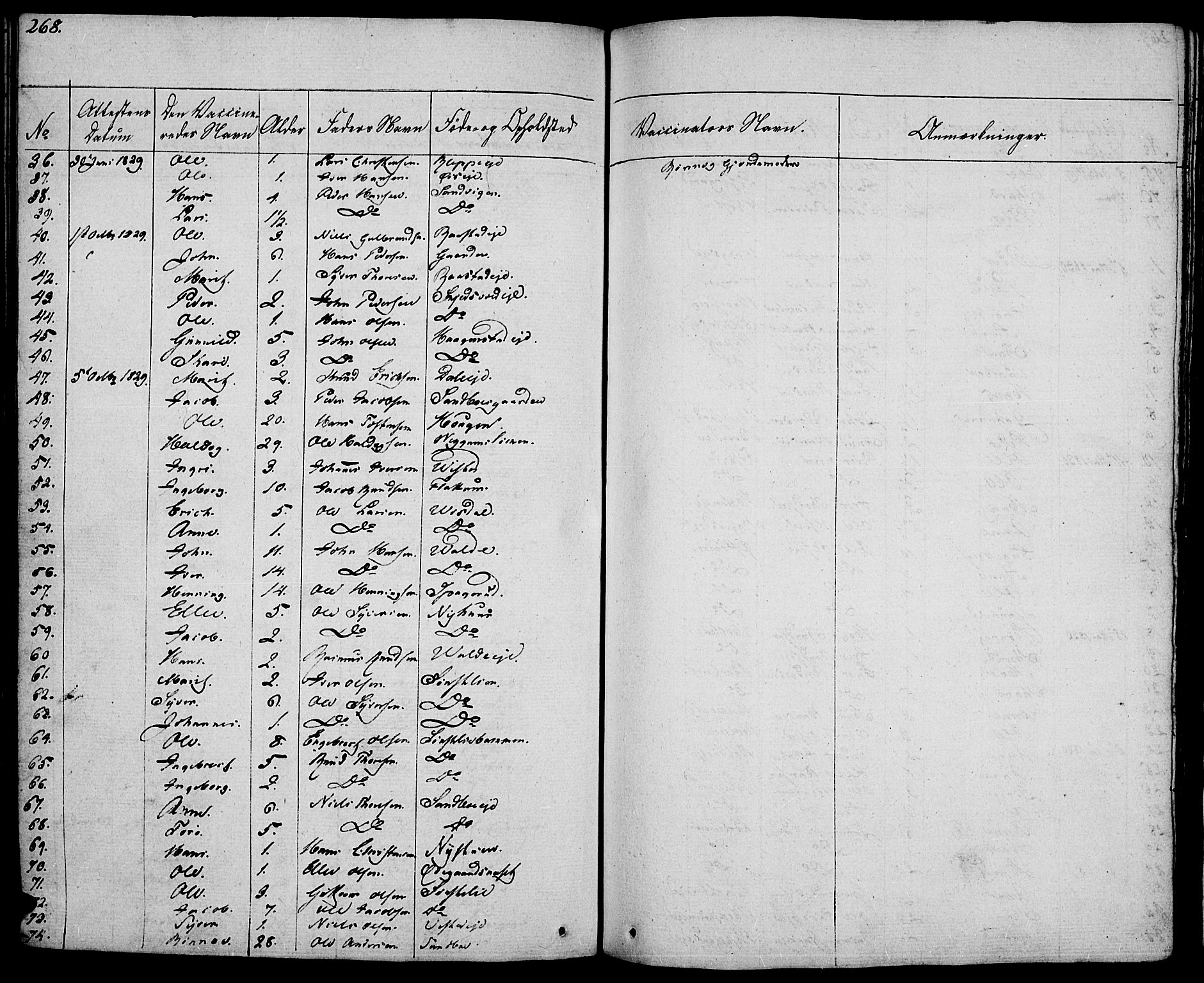 Vågå prestekontor, SAH/PREST-076/H/Ha/Haa/L0004: Parish register (official) no. 4 /1, 1827-1842, p. 268