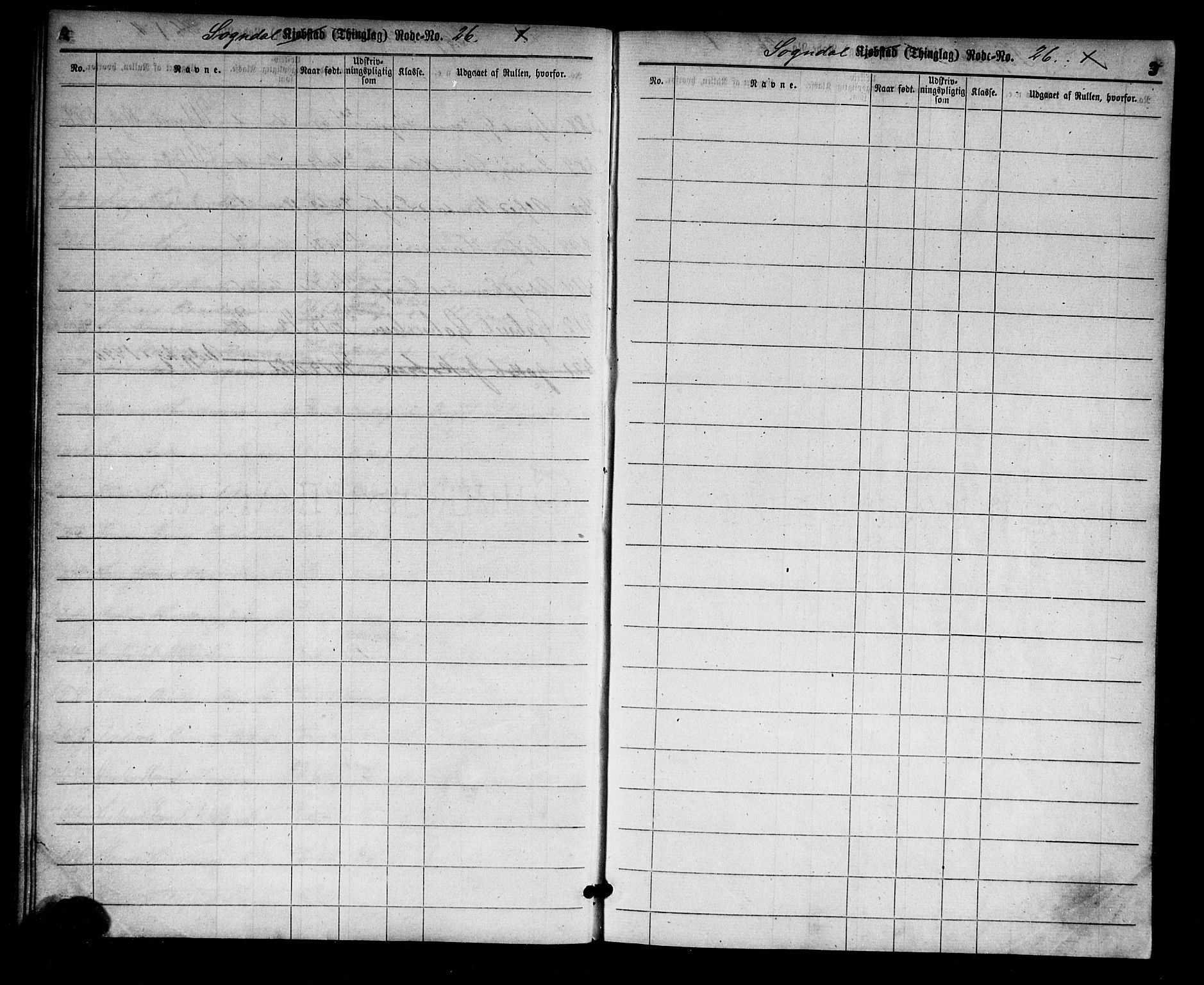 Sogndal mønstringskrets, SAK/2031-0020/F/Ff/L0001: Utskrivningsregisterrulle, nr som i hovedrulle, P-6, 1860-1900, p. 10