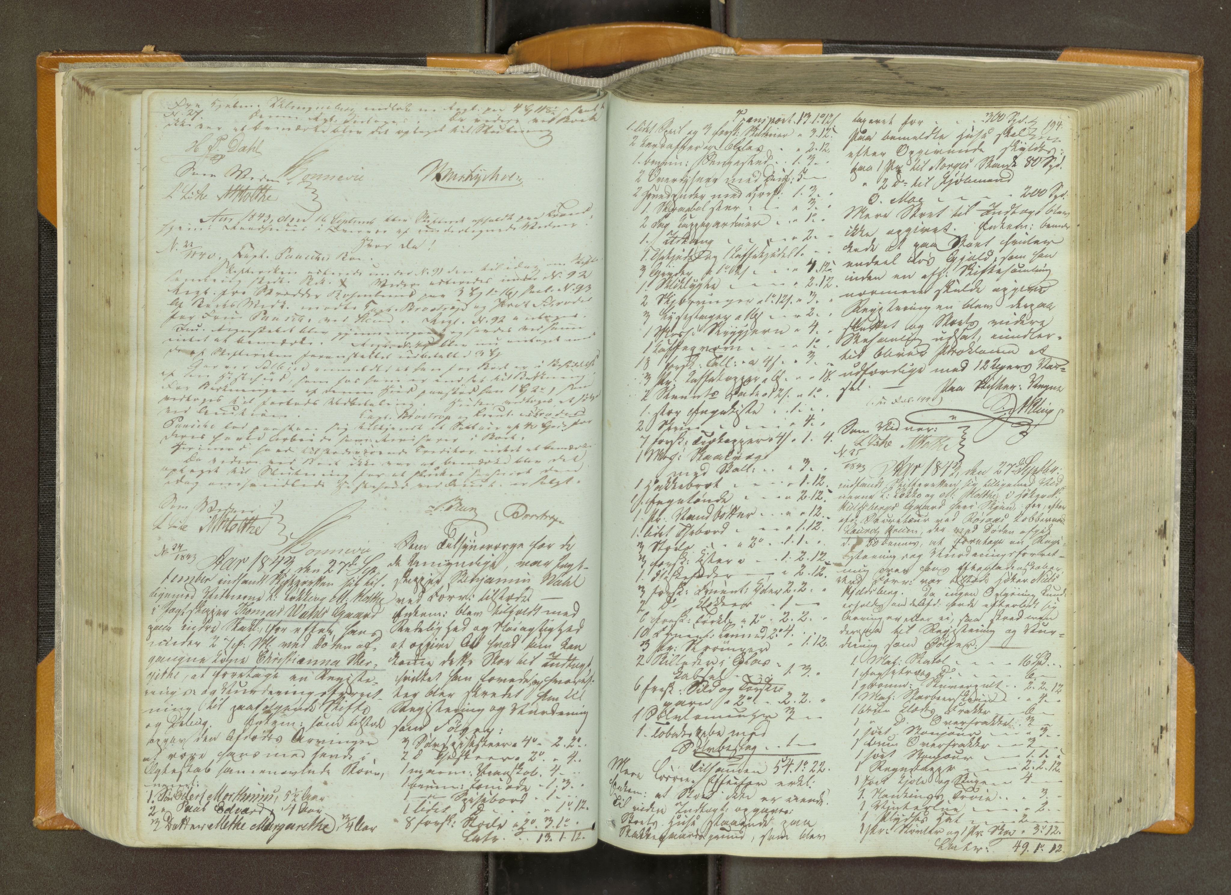 Trondheim byfogd, AV/SAT-A-0003/1/3/3B/L0004: Skiftebehandlingsprotokoll (u/ register) U, 1840-1851, p. 194