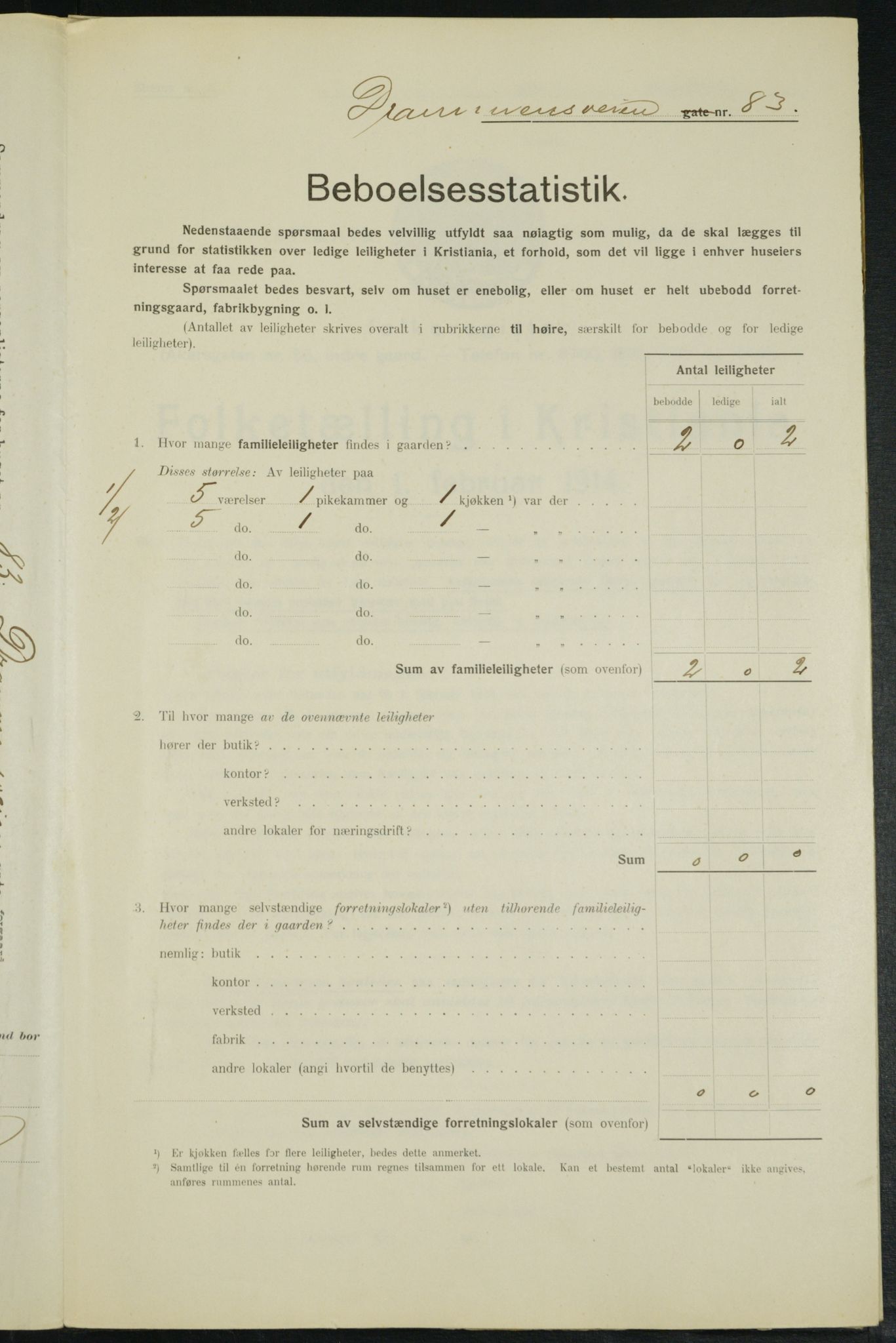 OBA, Municipal Census 1914 for Kristiania, 1914, p. 17078