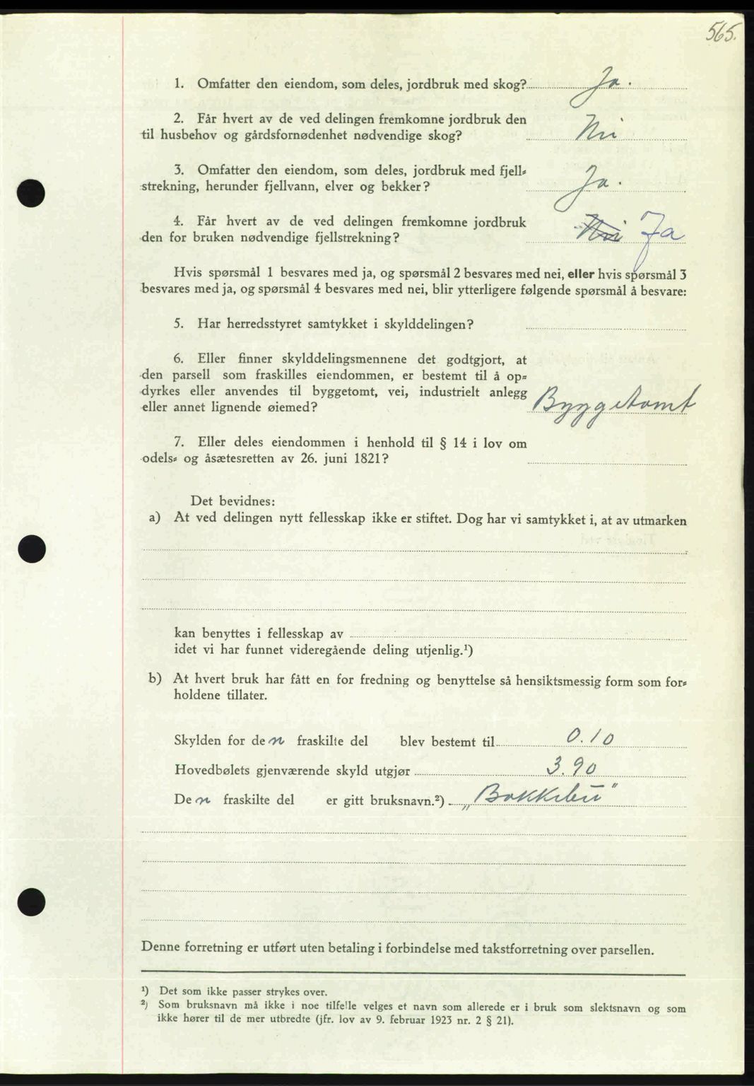 Nordmøre sorenskriveri, AV/SAT-A-4132/1/2/2Ca: Mortgage book no. A104, 1947-1947, Diary no: : 716/1947