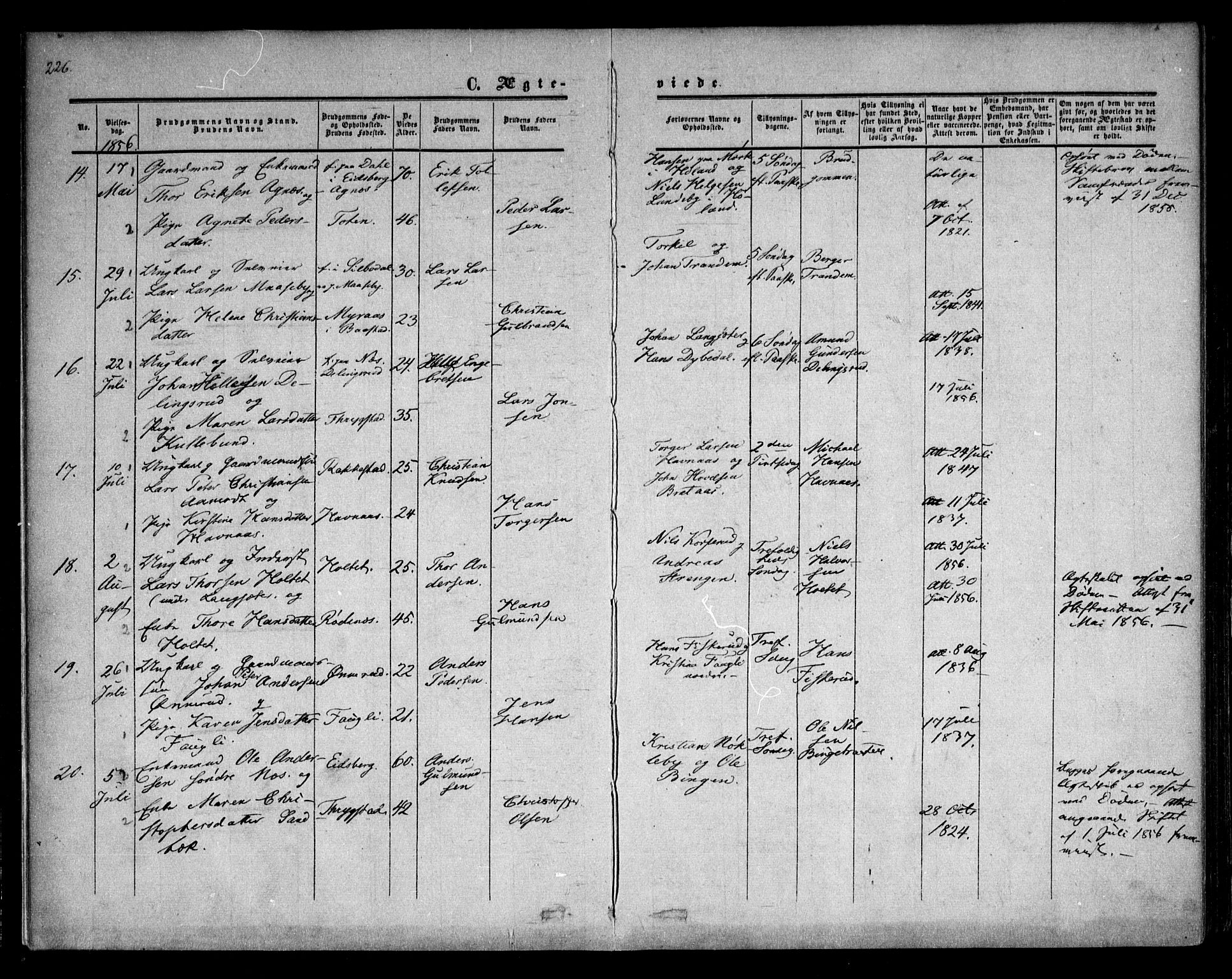 Trøgstad prestekontor Kirkebøker, AV/SAO-A-10925/F/Fa/L0008.b: Parish register (official) no. I 8B, 1855-1864, p. 226