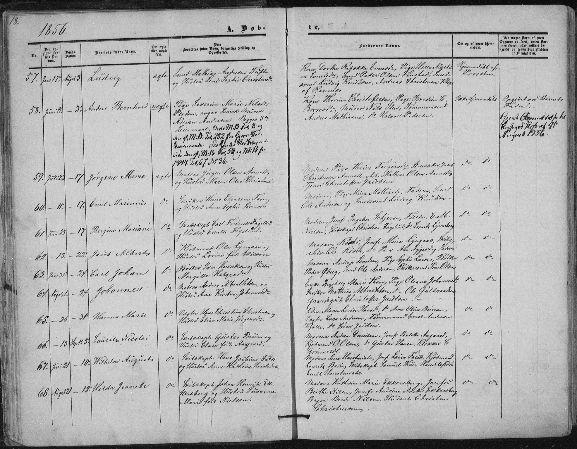 Tønsberg kirkebøker, AV/SAKO-A-330/F/Fa/L0008: Parish register (official) no. I 8, 1855-1864, p. 18