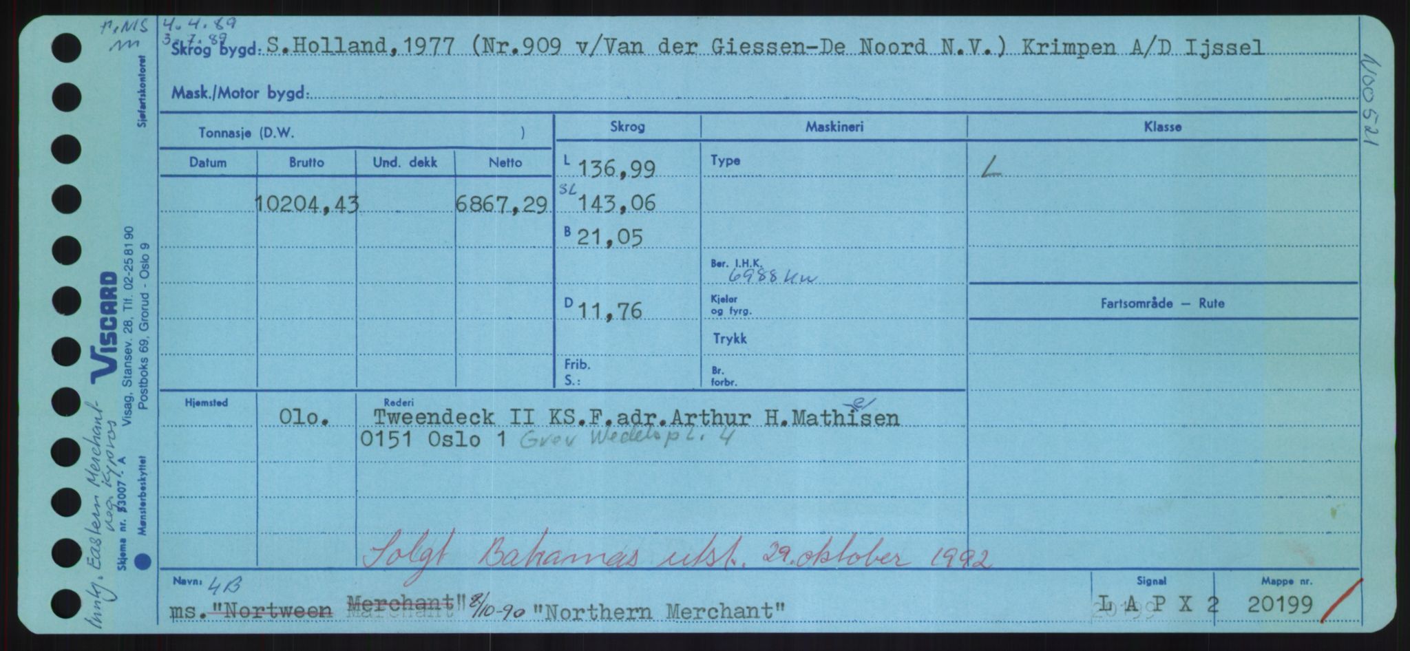 Sjøfartsdirektoratet med forløpere, Skipsmålingen, RA/S-1627/H/Hd/L0027: Fartøy, Norhop-Nør, p. 211