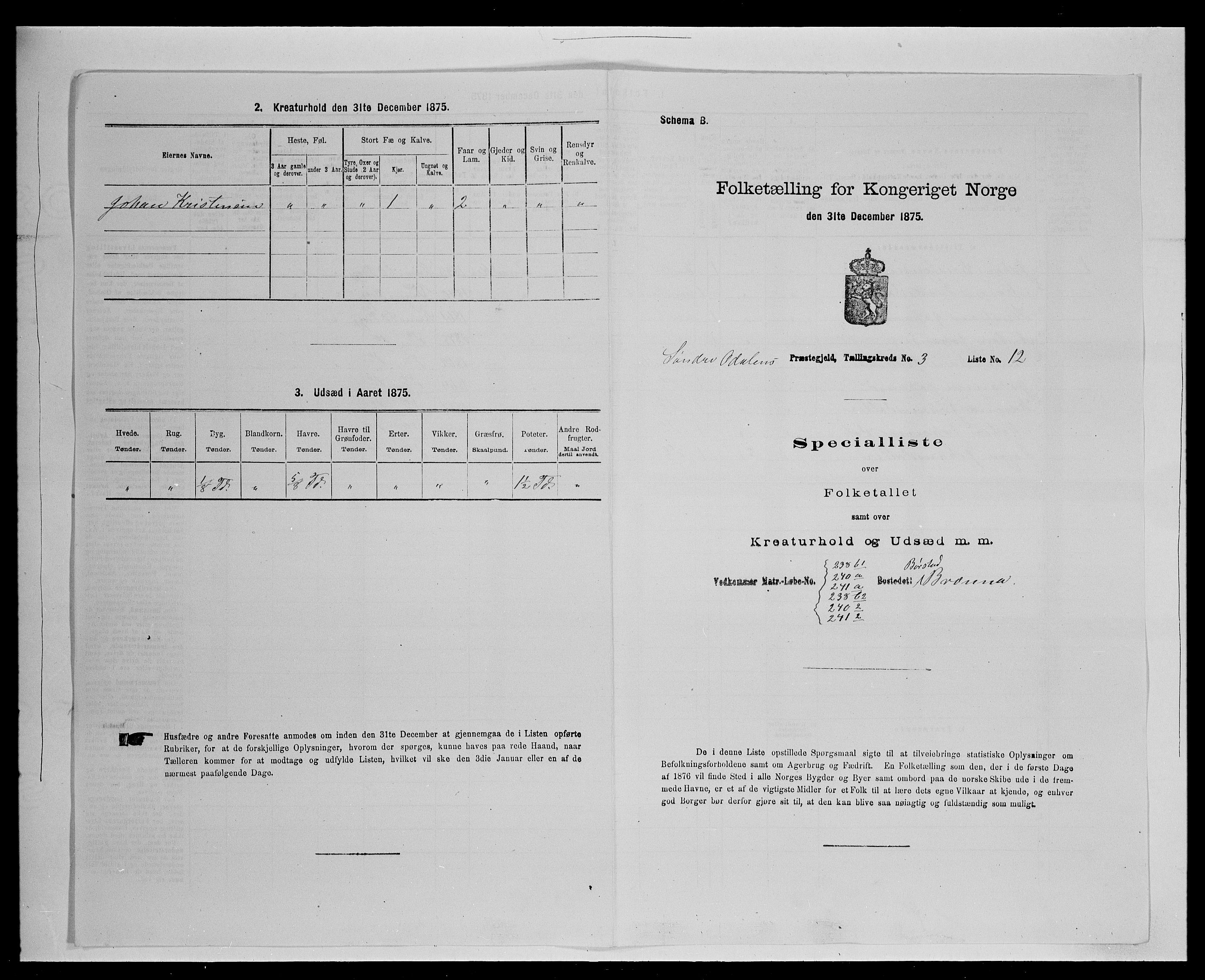 SAH, 1875 census for 0419P Sør-Odal, 1875, p. 404