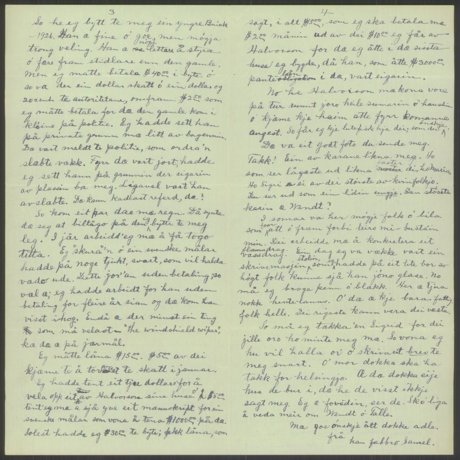 Samlinger til kildeutgivelse, Amerikabrevene, AV/RA-EA-4057/F/L0001: Innlån av ukjent proveniens. Innlån fra Østfold. Innlån fra Oslo: Bratvold - Garborgbrevene II, 1838-1914, p. 538