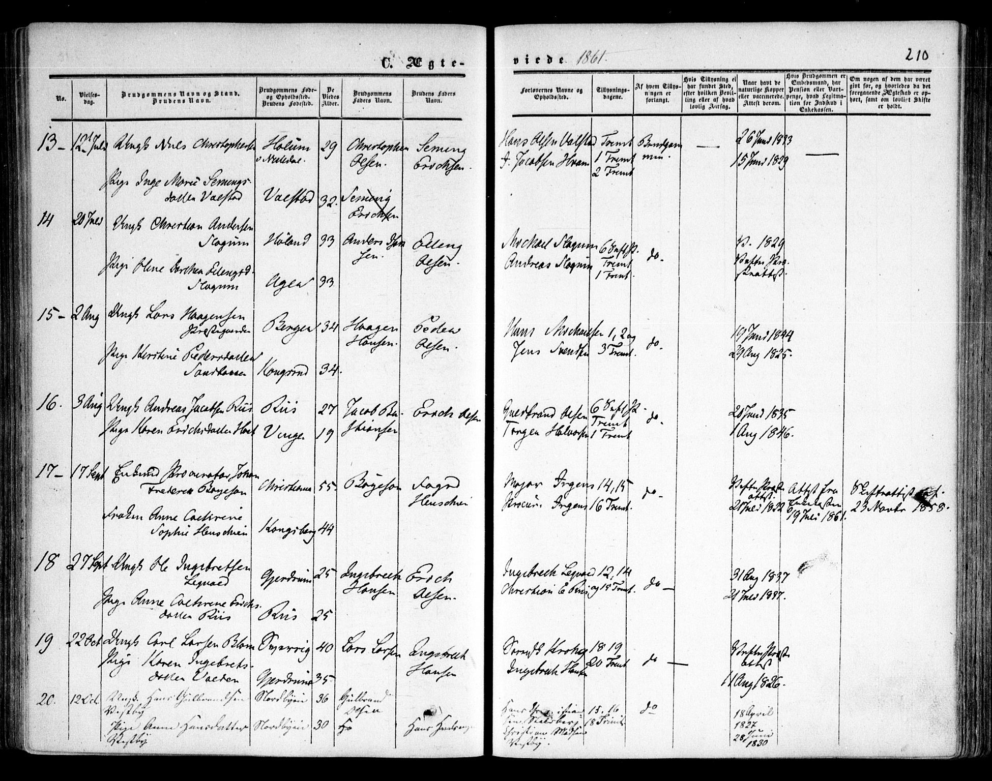 Skedsmo prestekontor Kirkebøker, SAO/A-10033a/F/Fa/L0010: Parish register (official) no. I 10, 1854-1865, p. 210