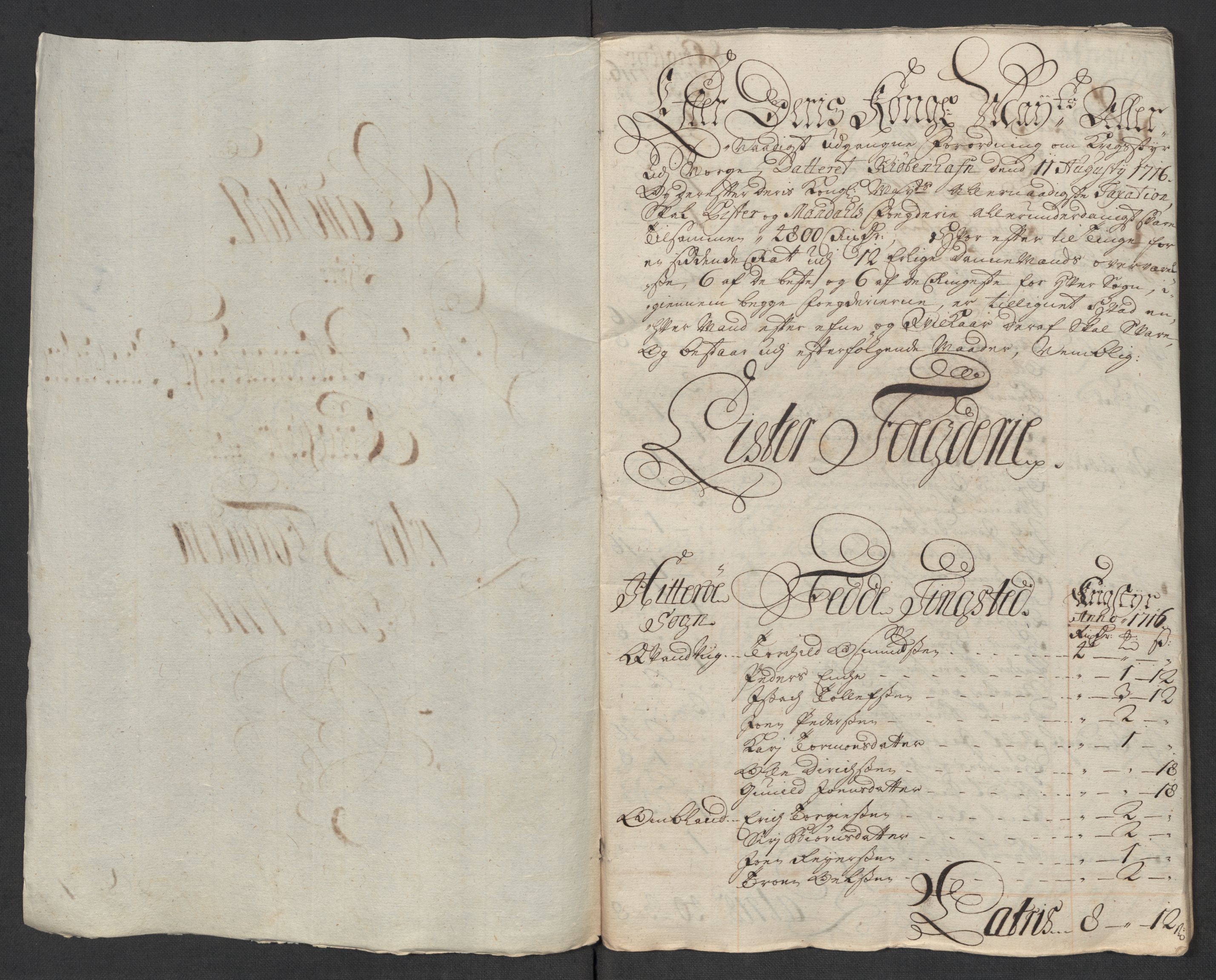 Rentekammeret inntil 1814, Reviderte regnskaper, Fogderegnskap, AV/RA-EA-4092/R43/L2560: Fogderegnskap Lista og Mandal, 1716, p. 76