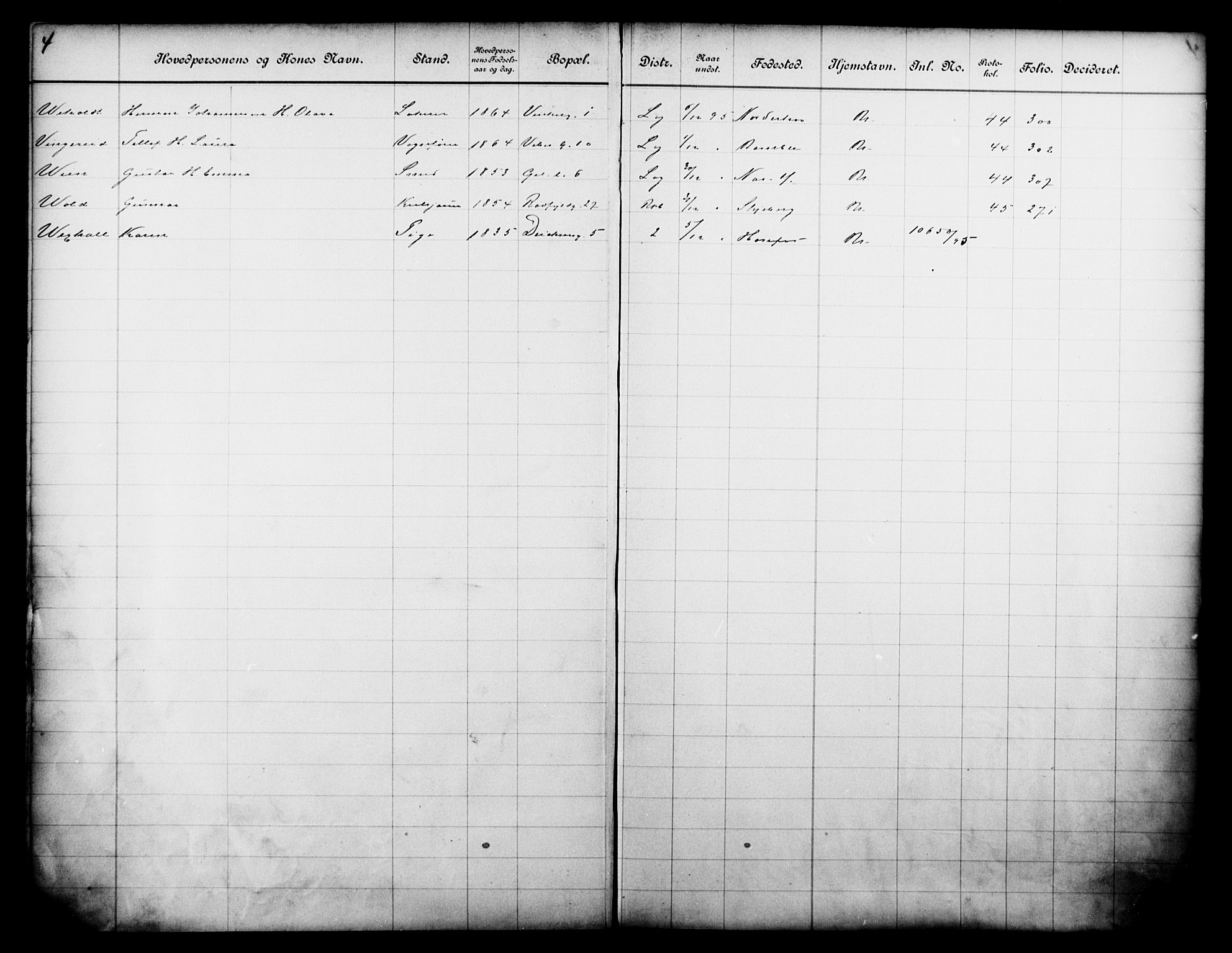 Fattigvesenet, OBA/A-20045/Fb/L0015: Hjemstavnsregister, 1895, p. 176