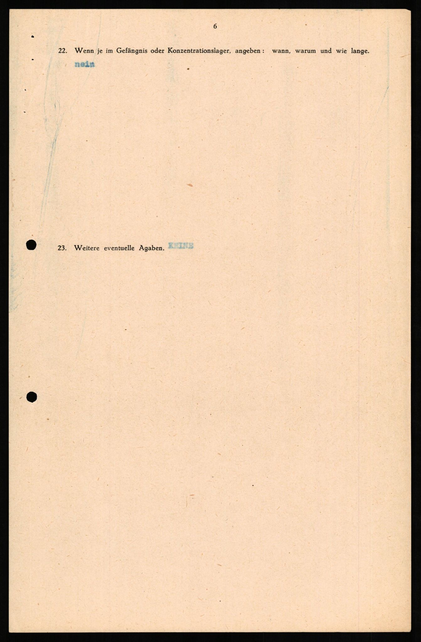 Forsvaret, Forsvarets overkommando II, AV/RA-RAFA-3915/D/Db/L0019: CI Questionaires. Tyske okkupasjonsstyrker i Norge. Tyskere., 1945-1946, p. 318