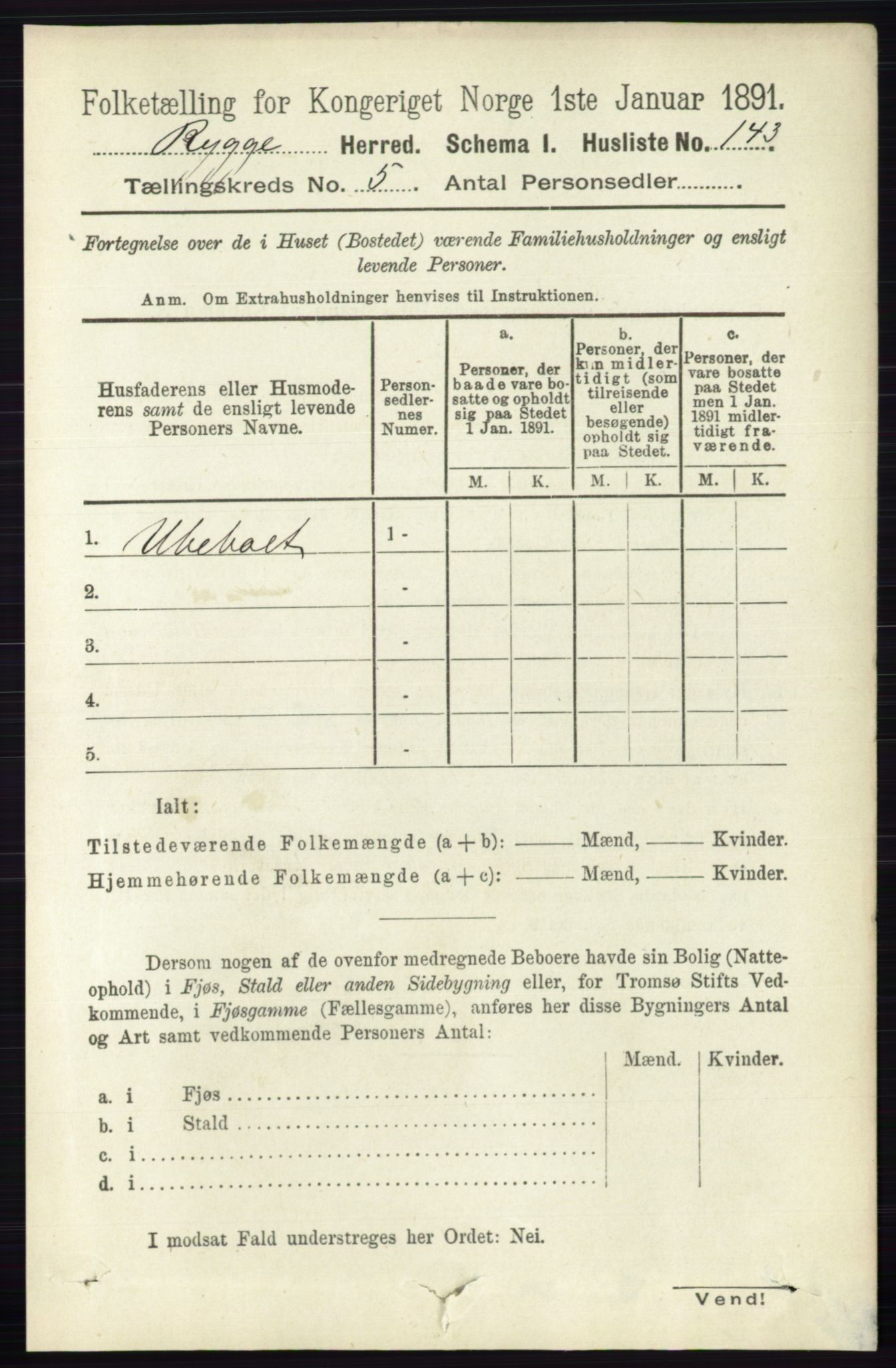 RA, 1891 census for 0136 Rygge, 1891, p. 2829