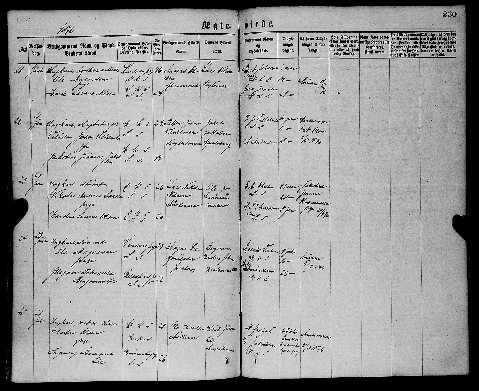 Sandviken Sokneprestembete, AV/SAB-A-77601/H/Ha/L0001: Parish register (official) no. A 1, 1867-1877, p. 230