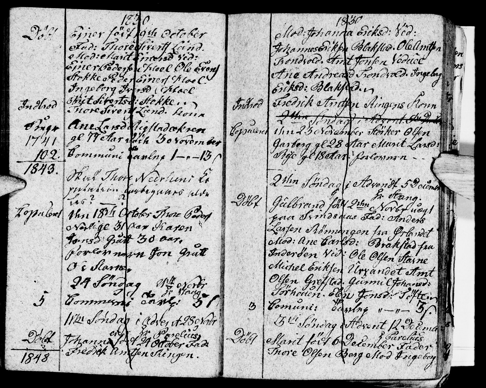 Meldal sokneprestkontor, SAT/A-1123/1/I/I1/I1f/L0008: Parish register draft no. 672I1F, 1827-1866